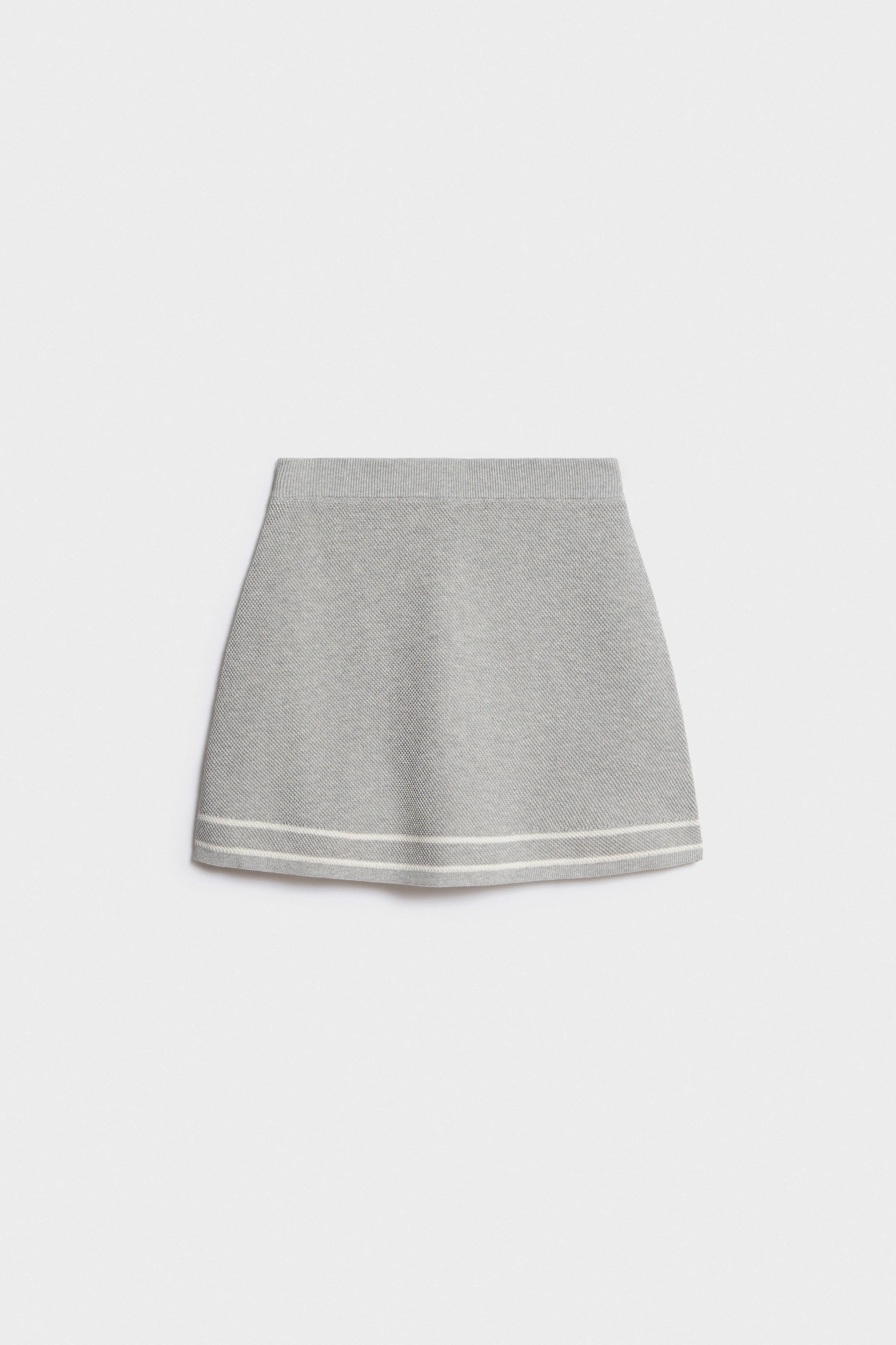 FINE-KNIT COTTON MINI SKIRT - Image 4