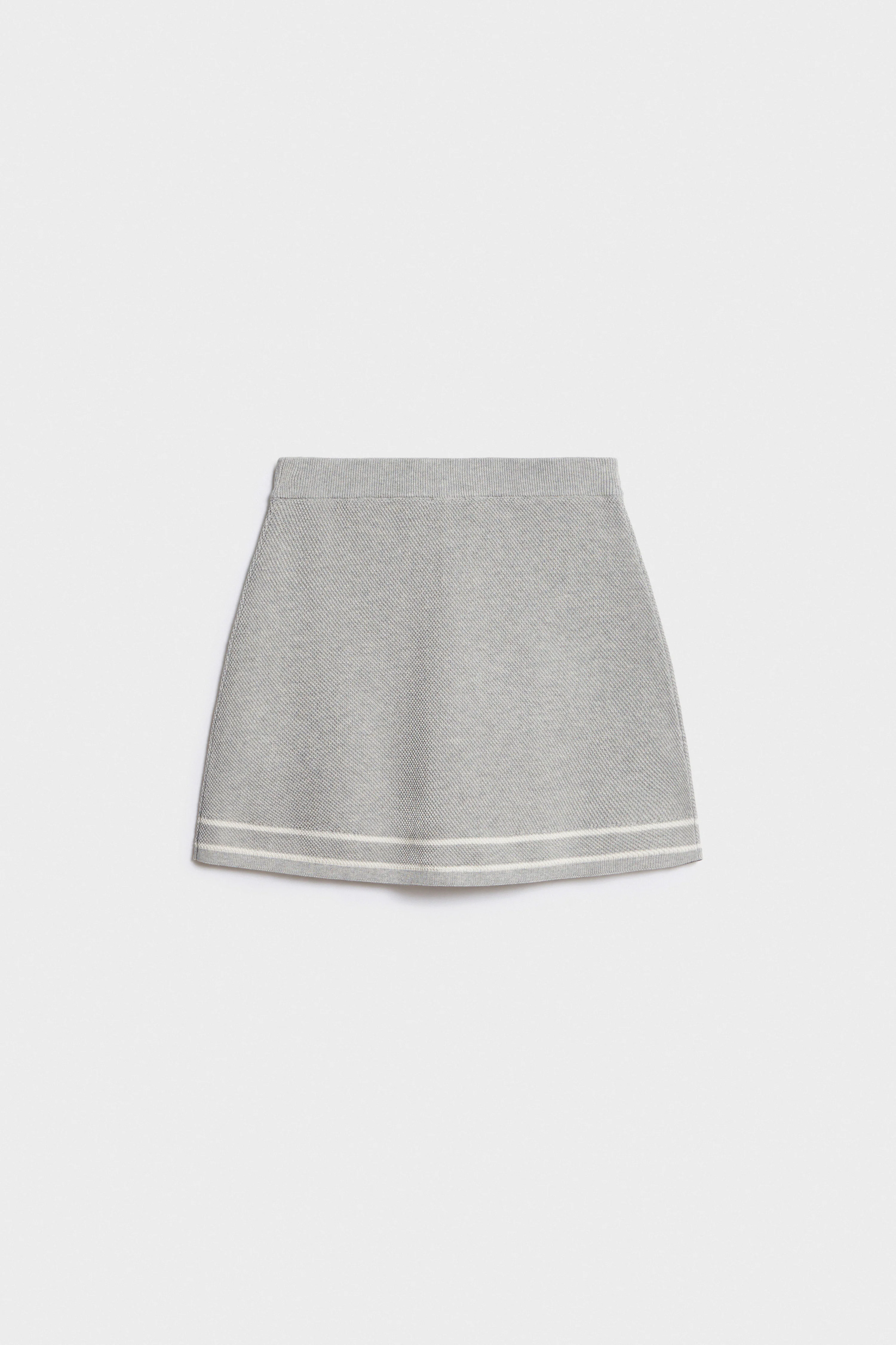 FINE-KNIT COTTON MINI SKIRT - Image 5
