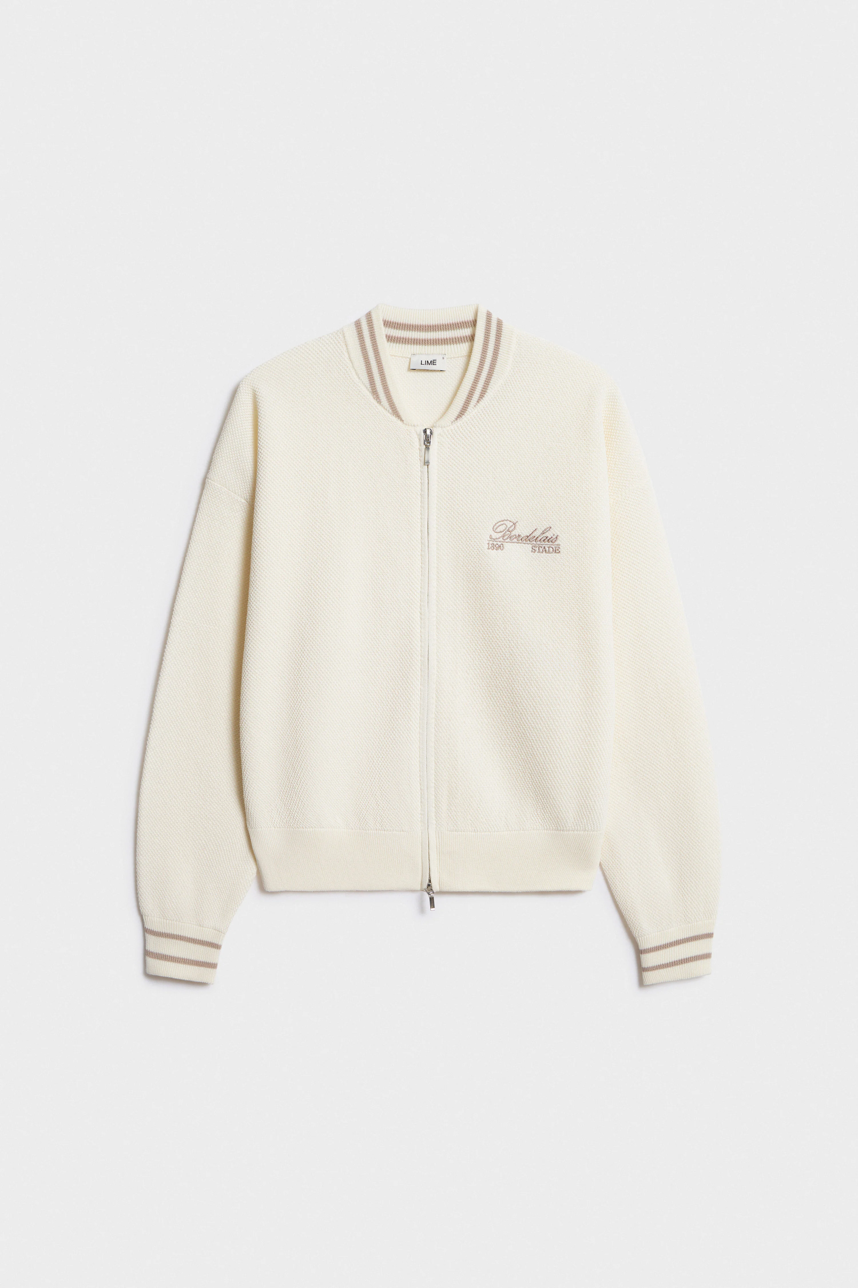 FINE-KNIT EMBROIDERY-DETAIL COTTON CARDIGAN - Image 3