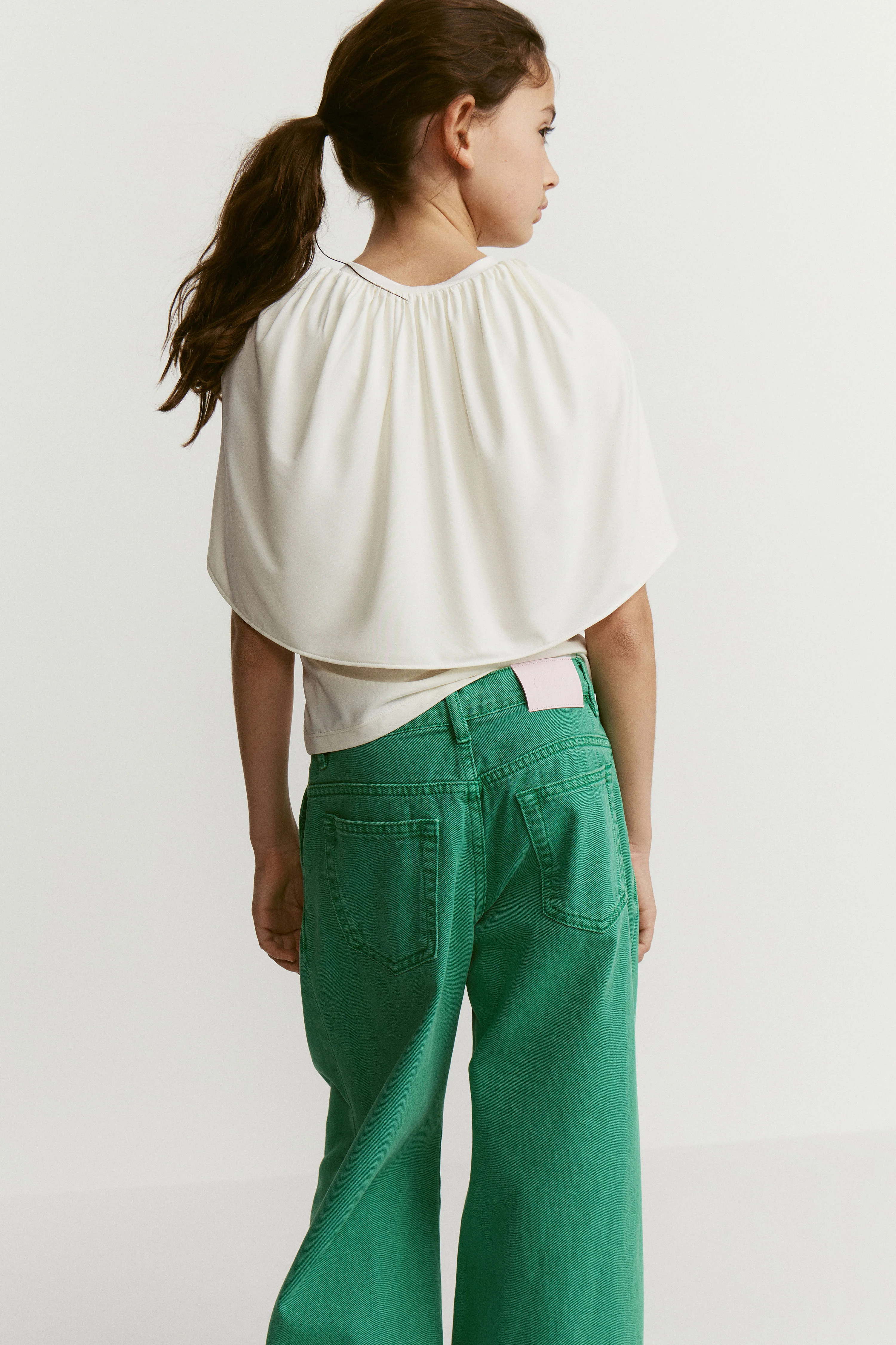 CAPE DETAIL VISCOSE TOP - Image 2