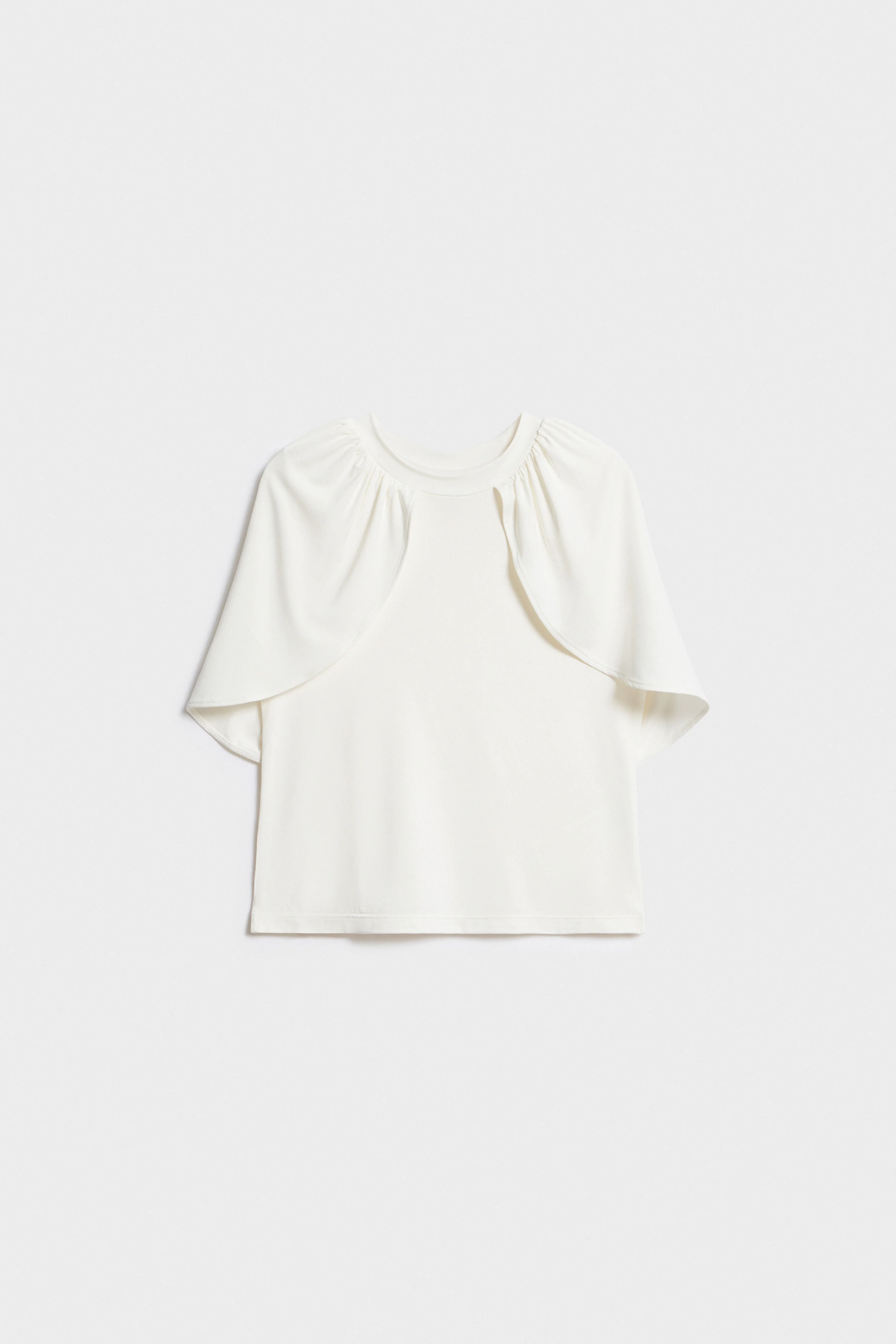 CAPE DETAIL VISCOSE TOP - Image 5