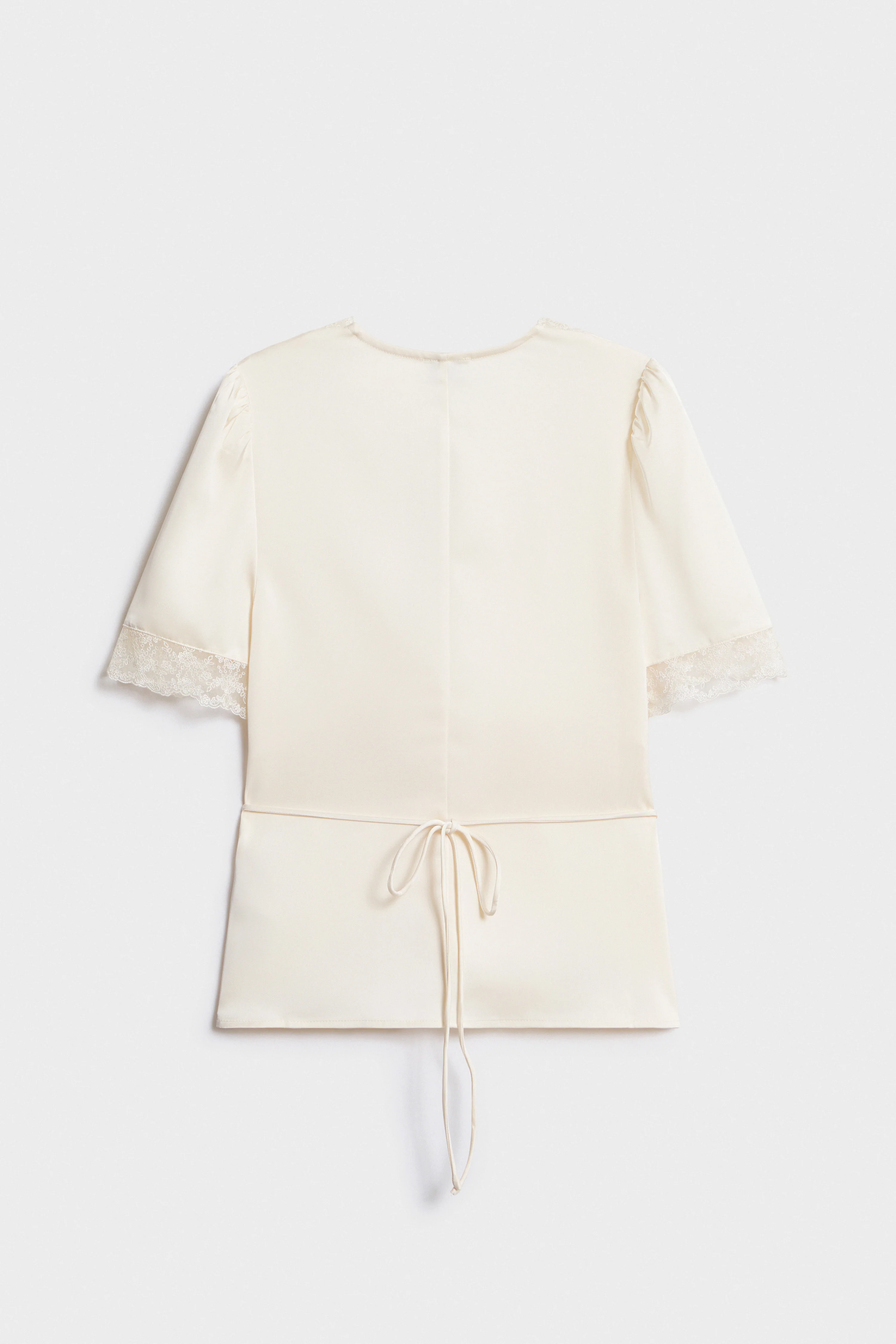SATIN AND LACE BLOUSE - Image 6