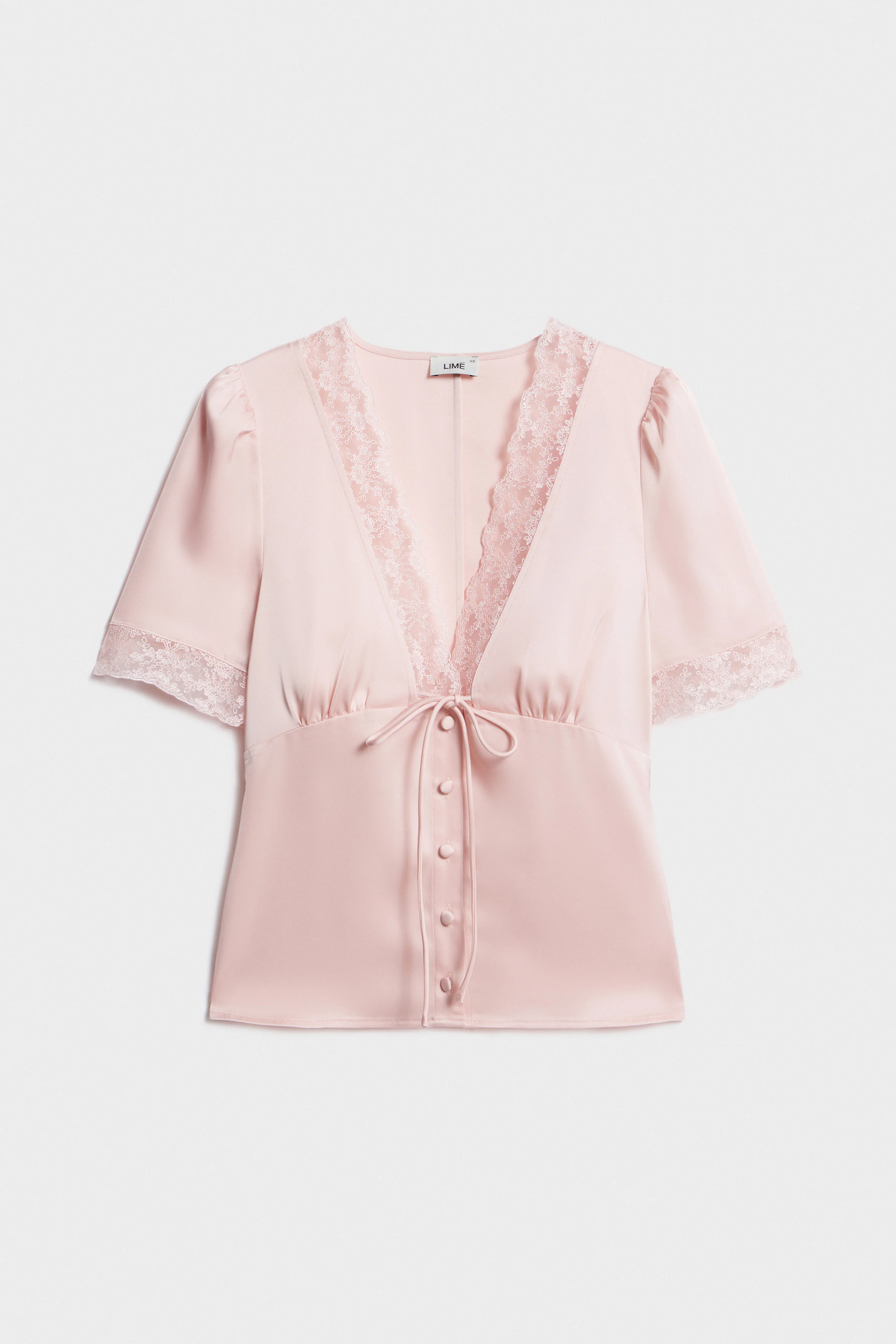 SATIN AND LACE BLOUSE - Image 5