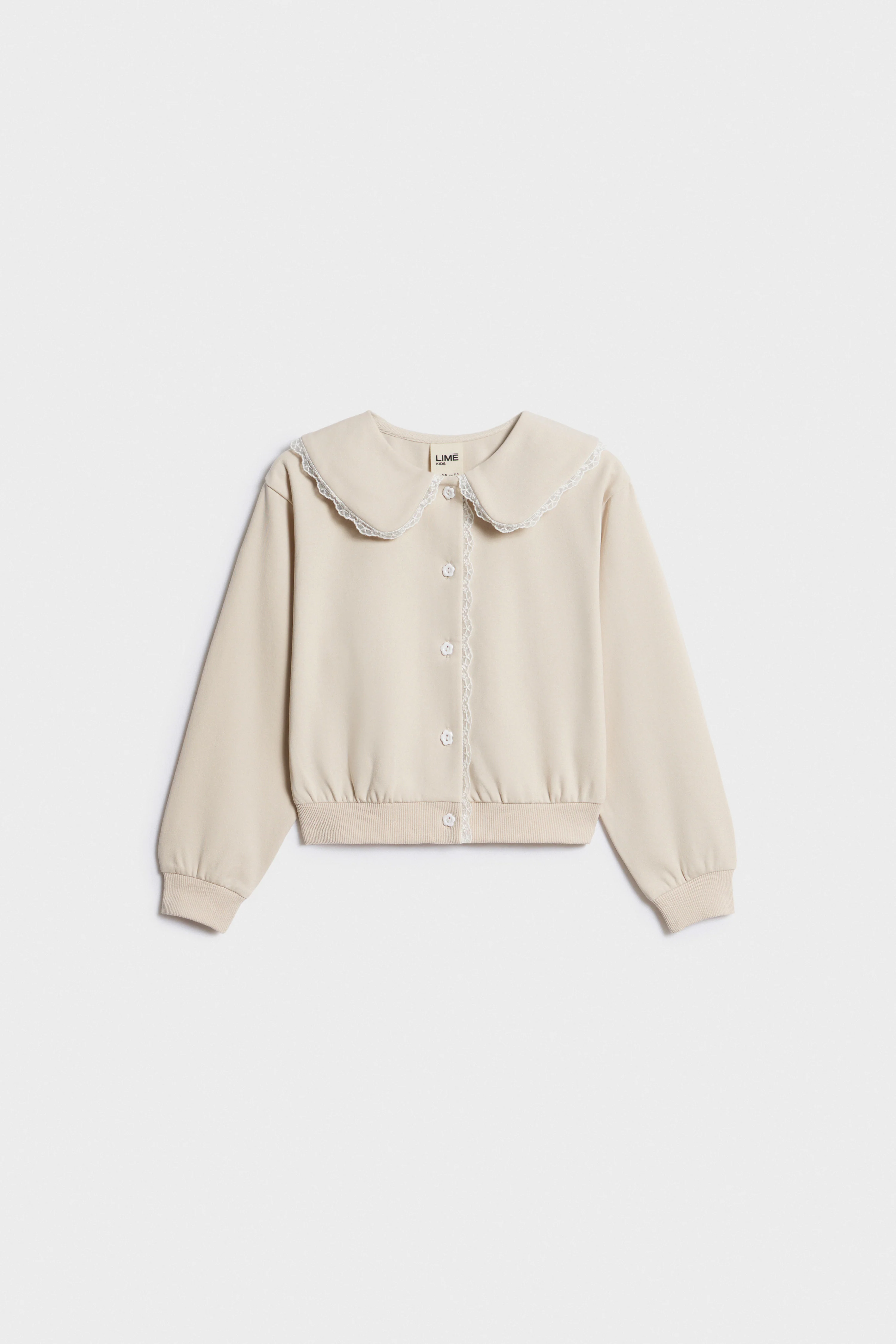 COLLAR-DETAIL COTTON SWEATSHIRT - Image 3