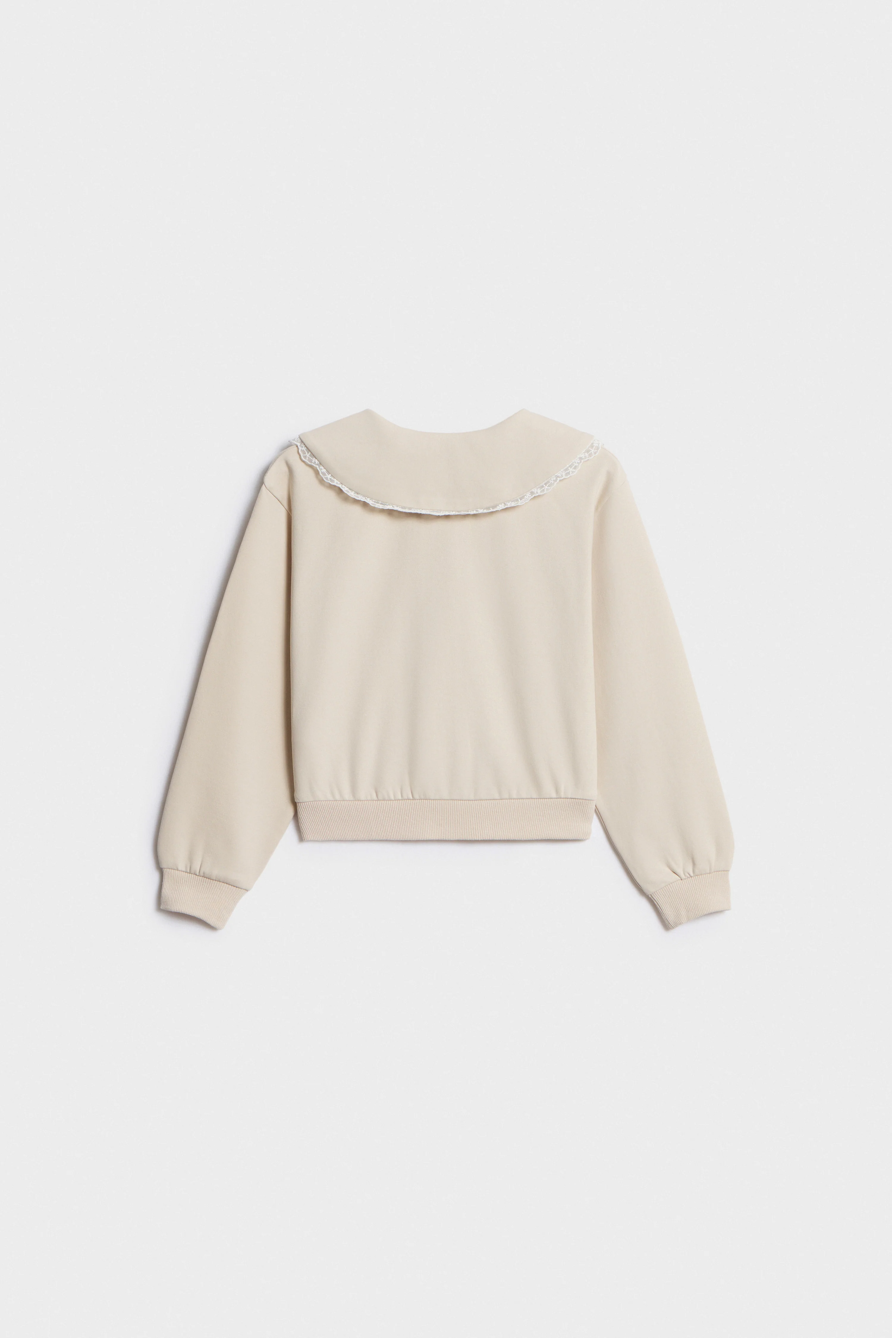 COLLAR-DETAIL COTTON SWEATSHIRT - Image 4