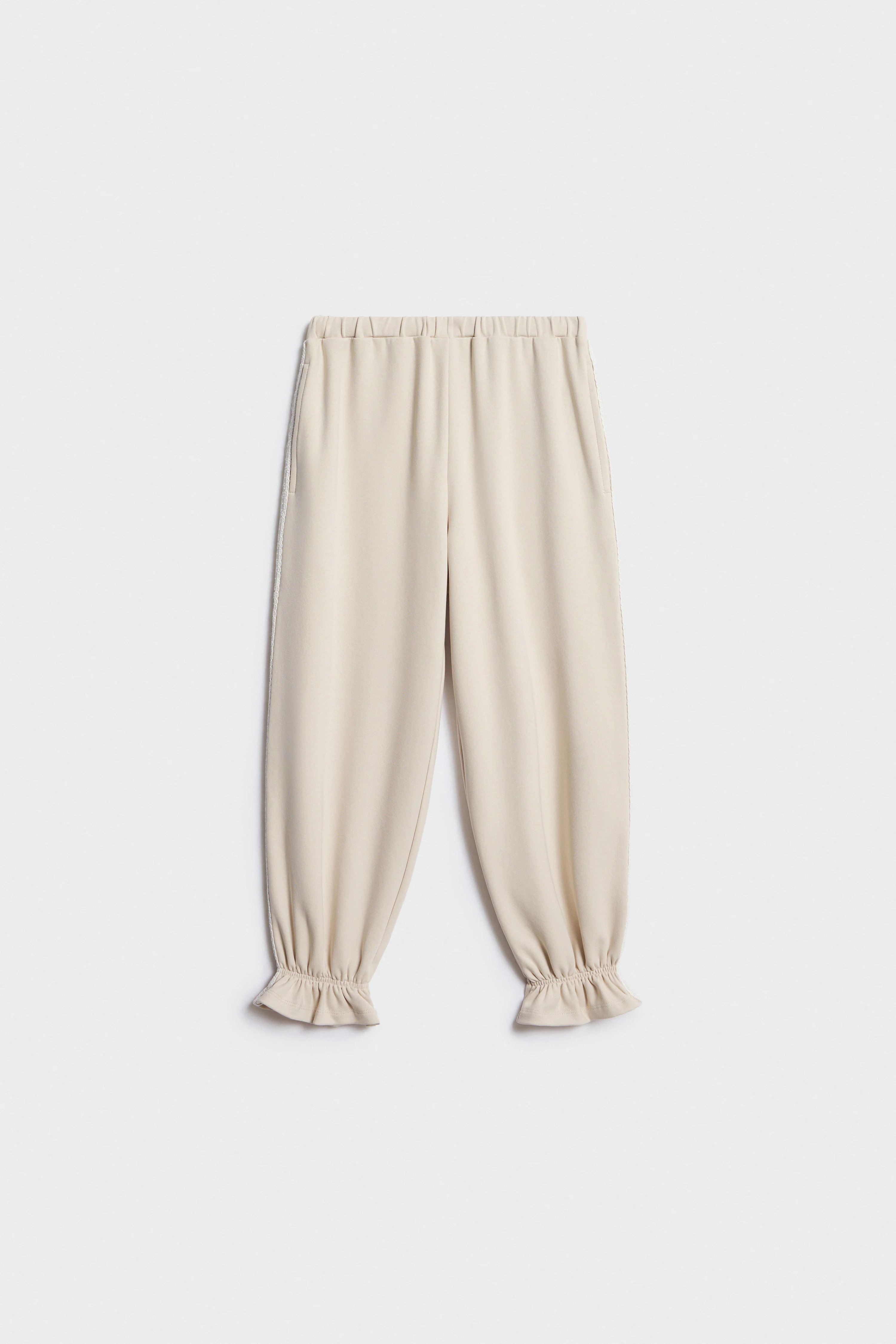 LACE-TRIMMED COTTON JOGGERS - Image 3
