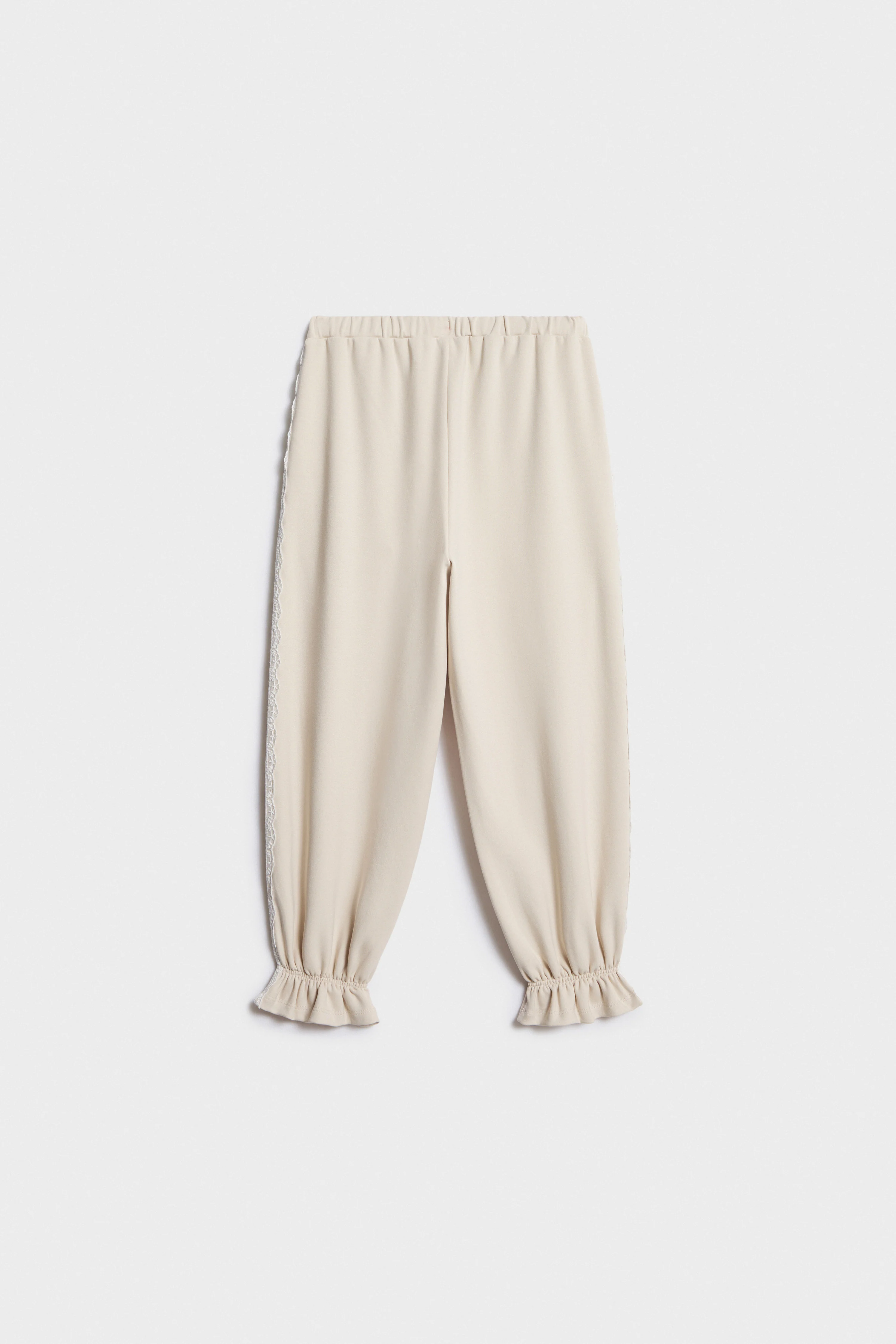 LACE-TRIMMED COTTON JOGGERS - Image 4