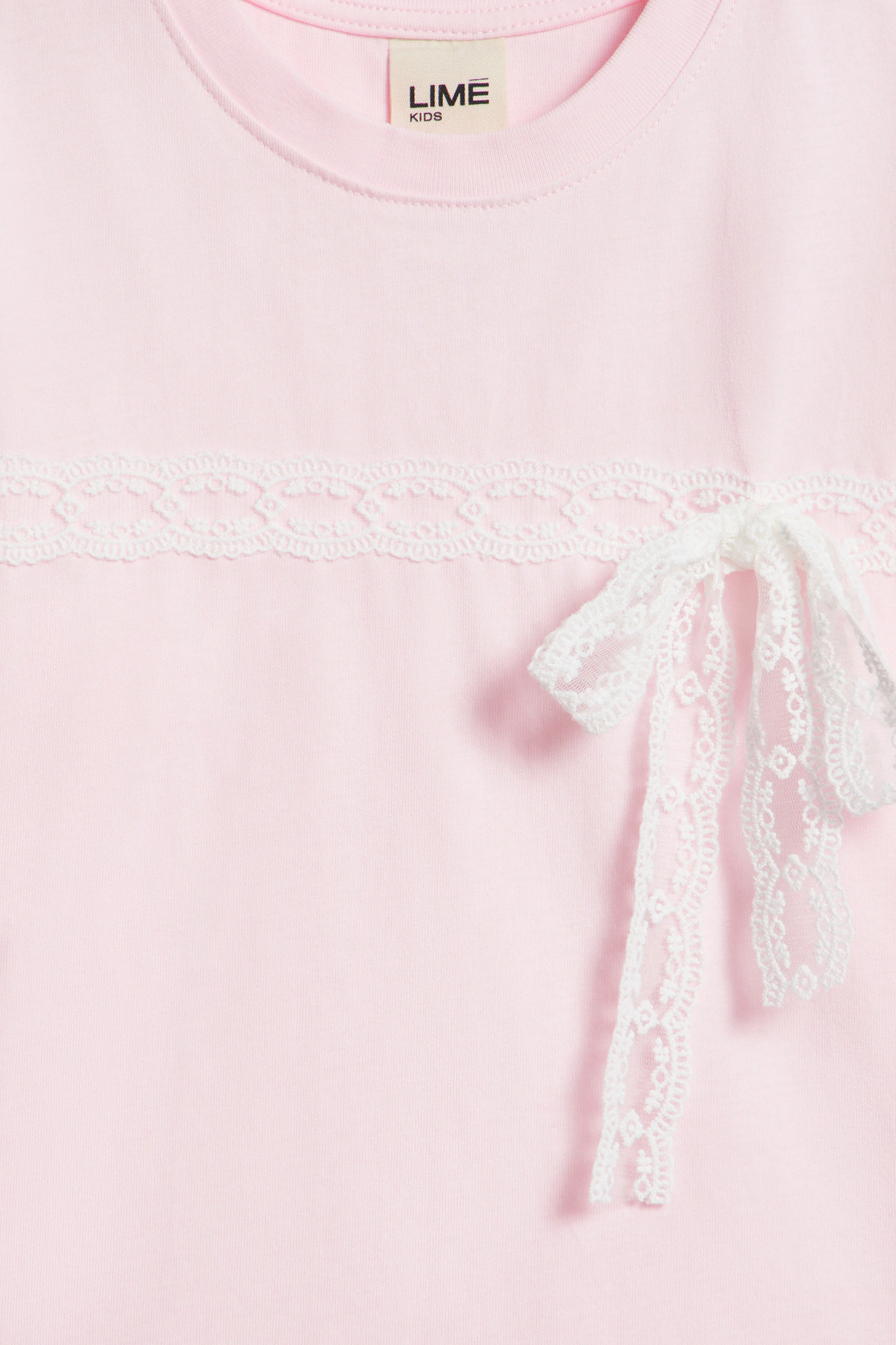 LACE-TRIMMED COTTON T-SHIRT - Image 3