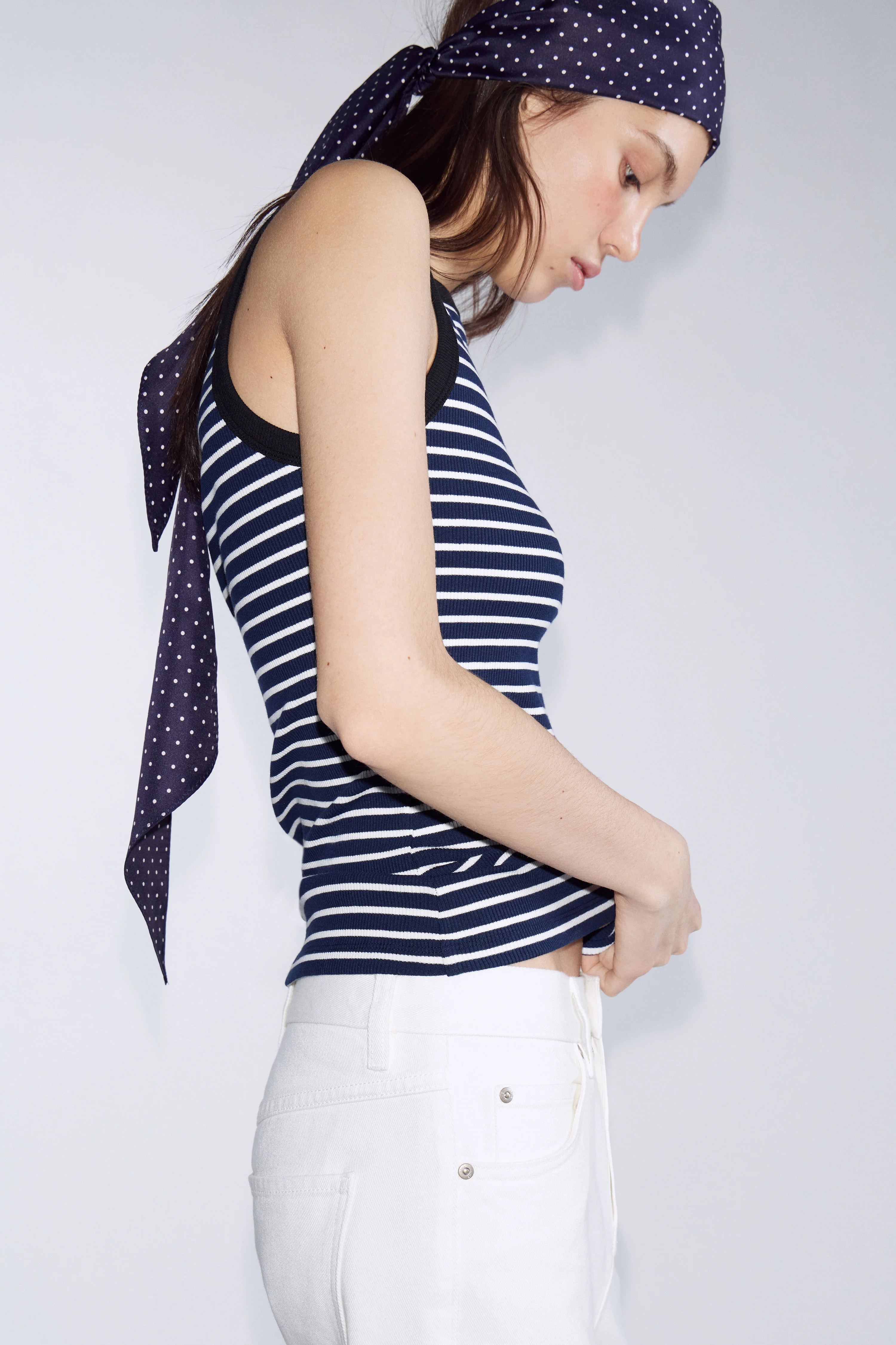 STRIPED COTTON TOP - Image 2