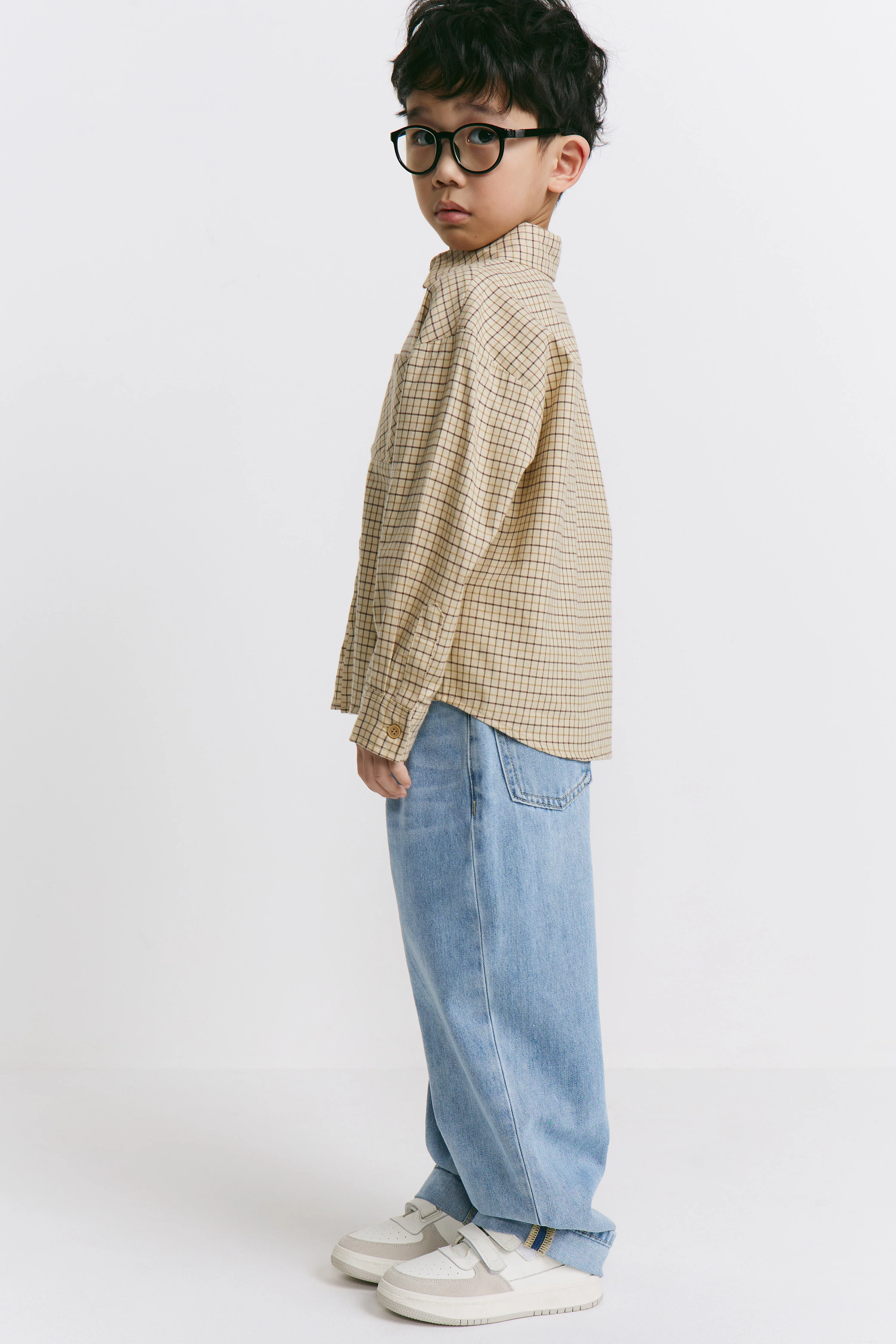 ELASTIC WAIST BAGGY JEANS - Image 3