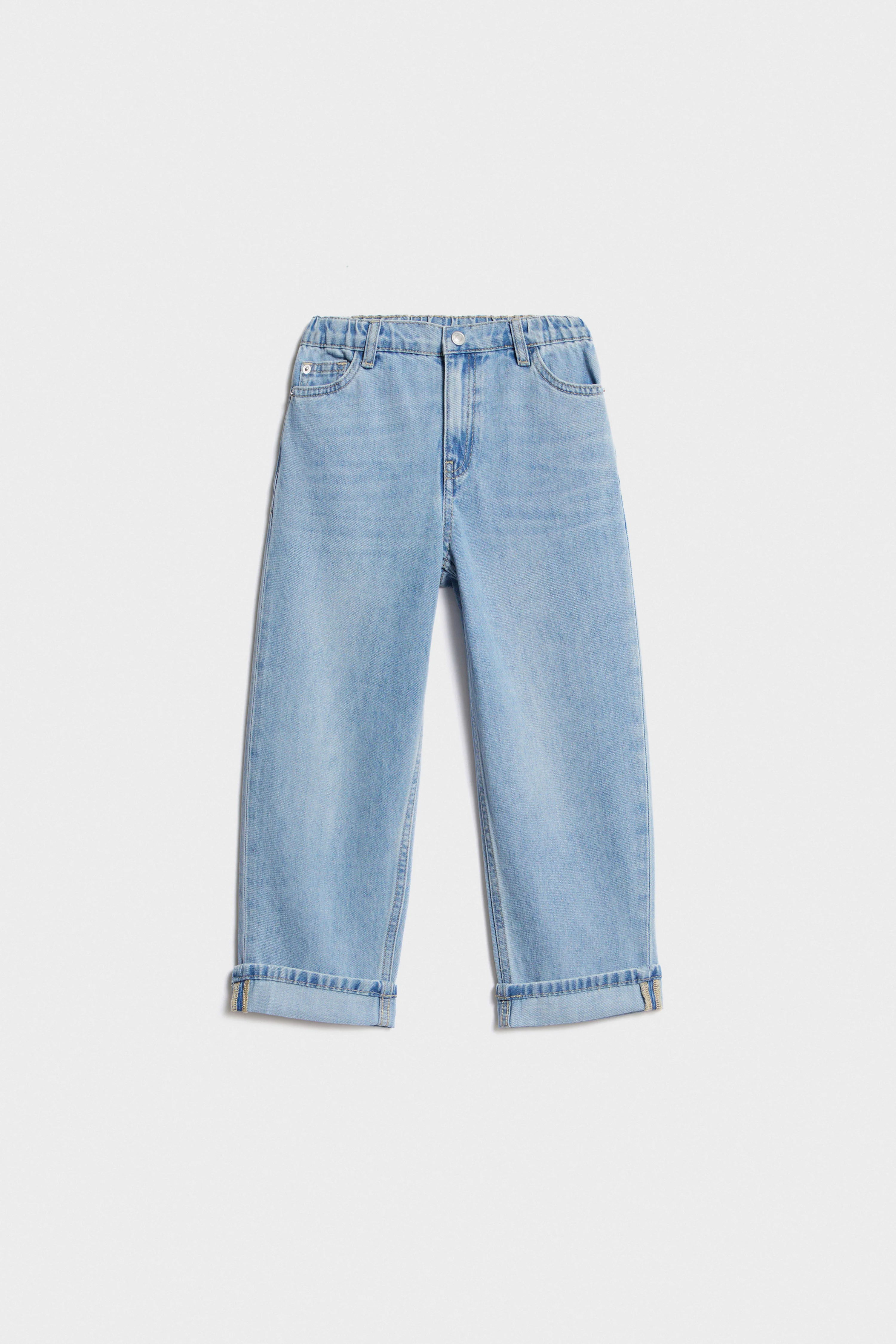 ELASTIC WAIST BAGGY JEANS - Image 5