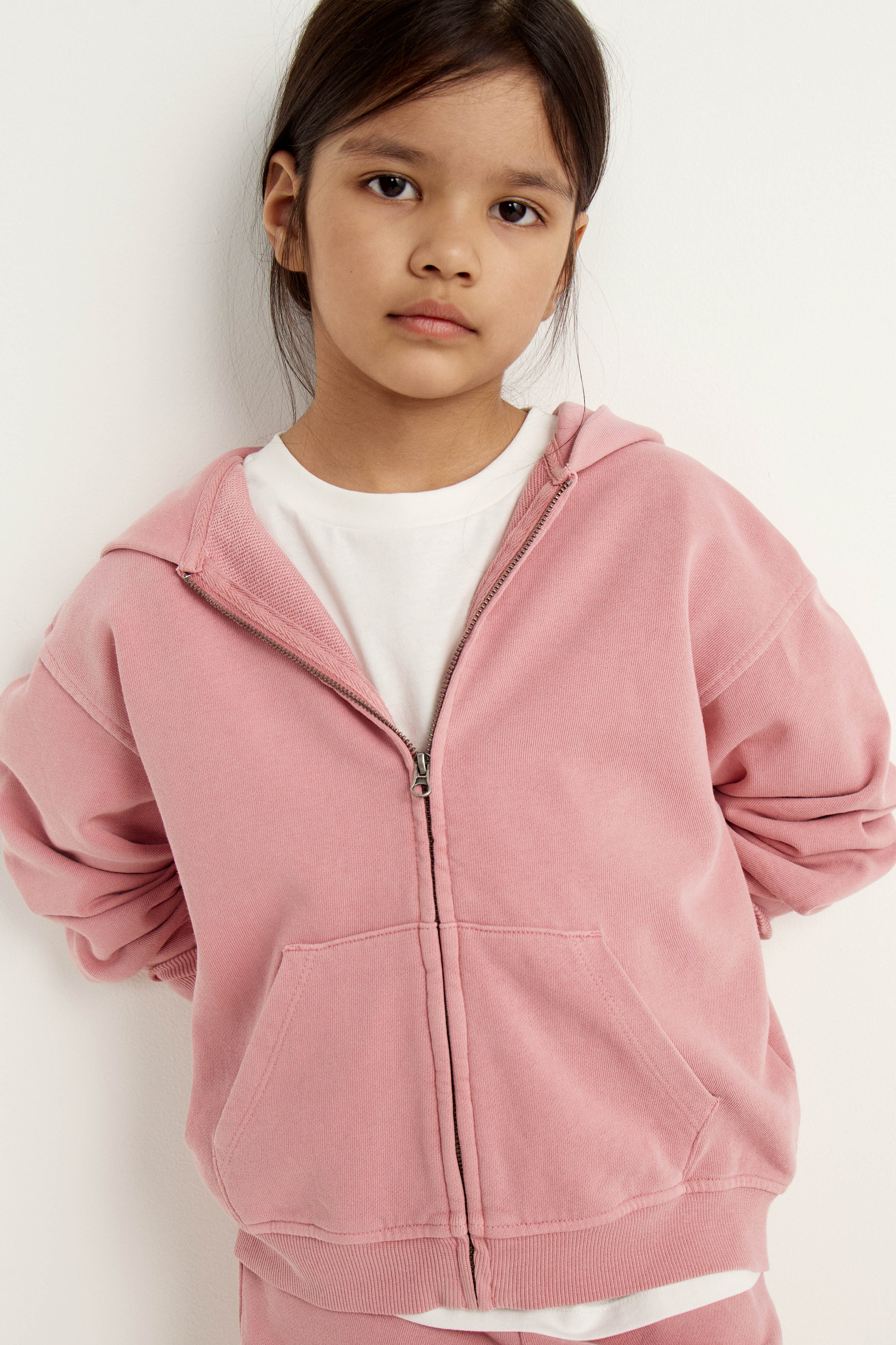 OVERSIZED ZIP-THROUGH HOODIE
