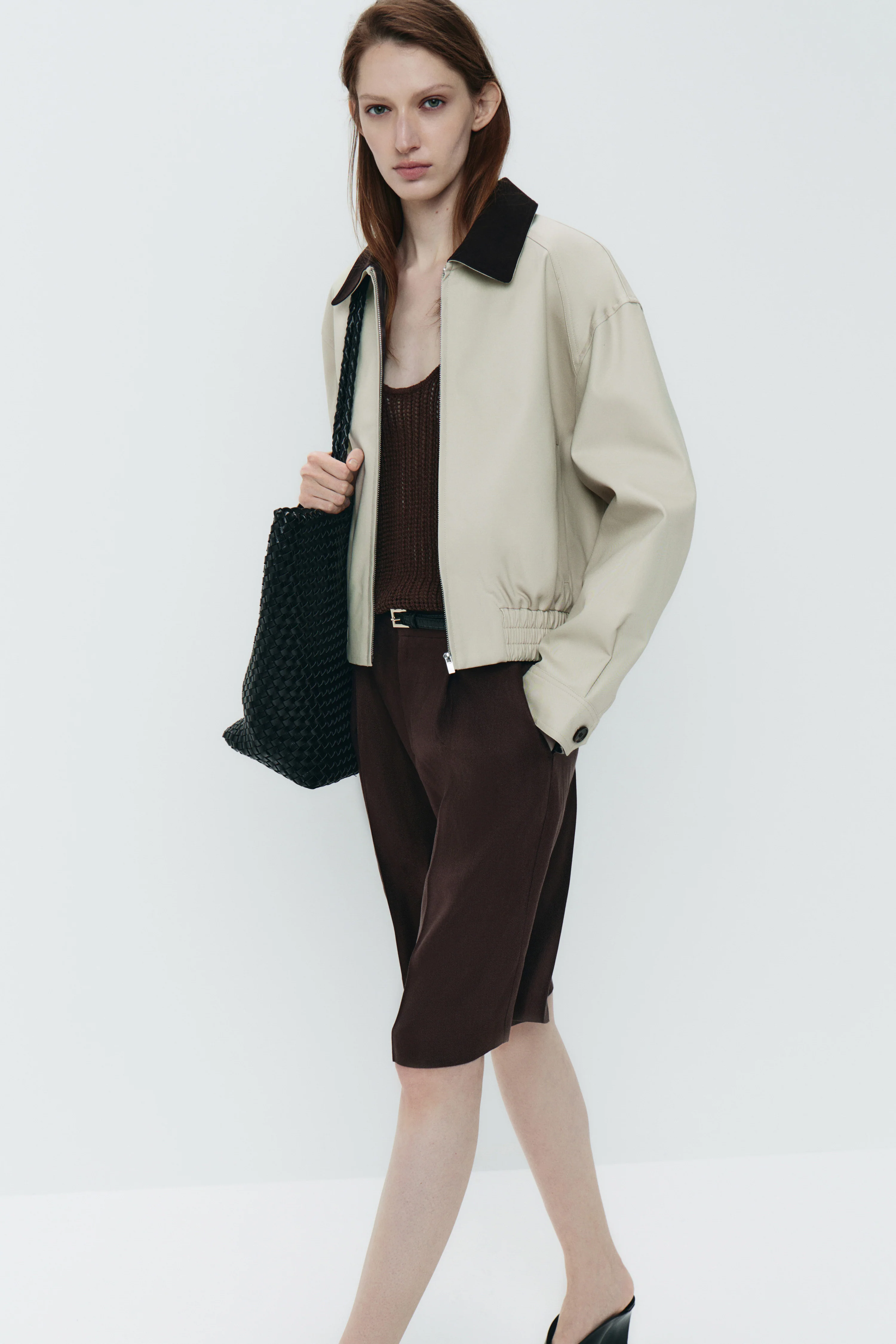 SUEDE COLLAR COTTON JACKET - Image 3