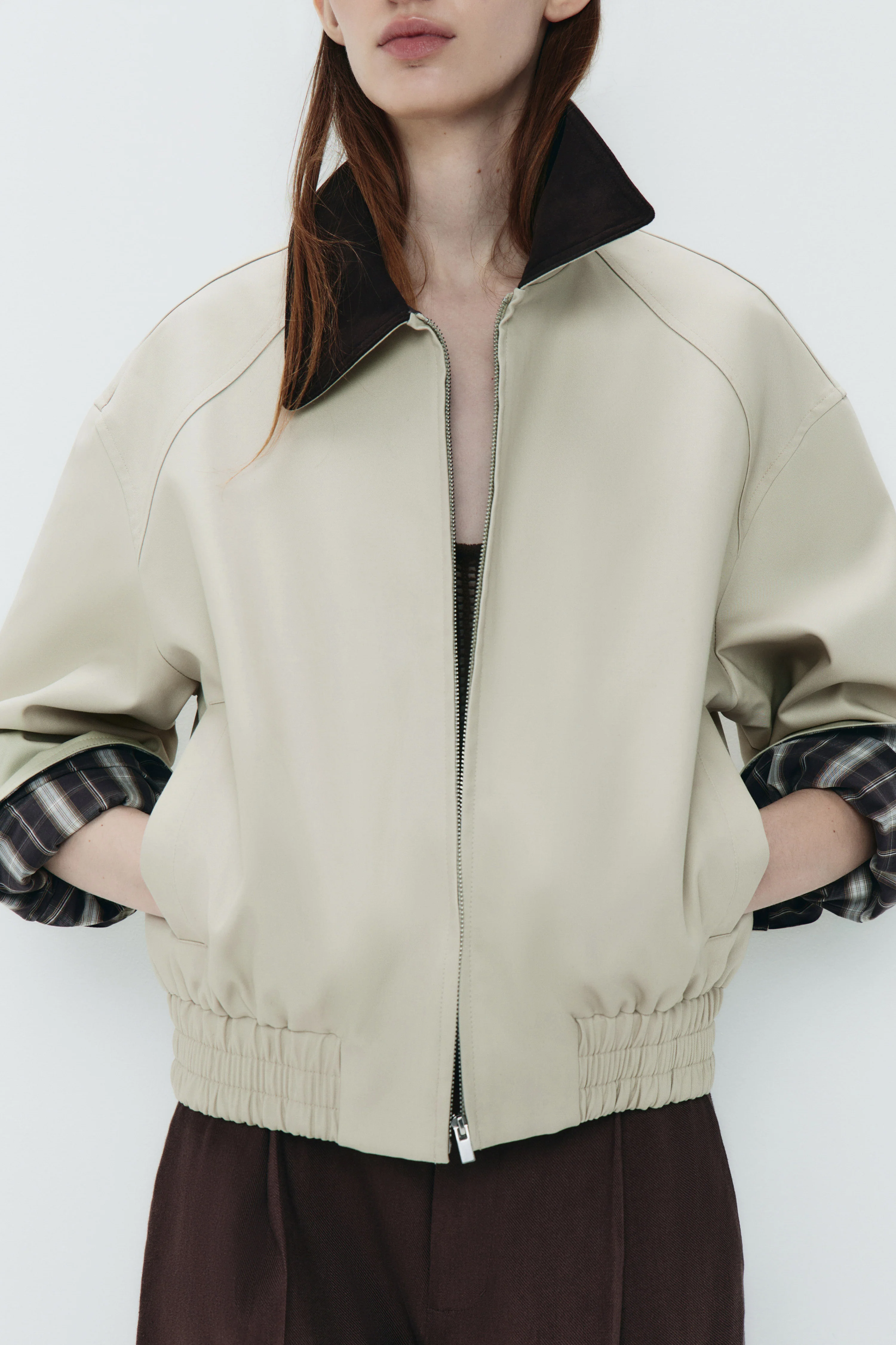 SUEDE COLLAR COTTON JACKET - Image 4