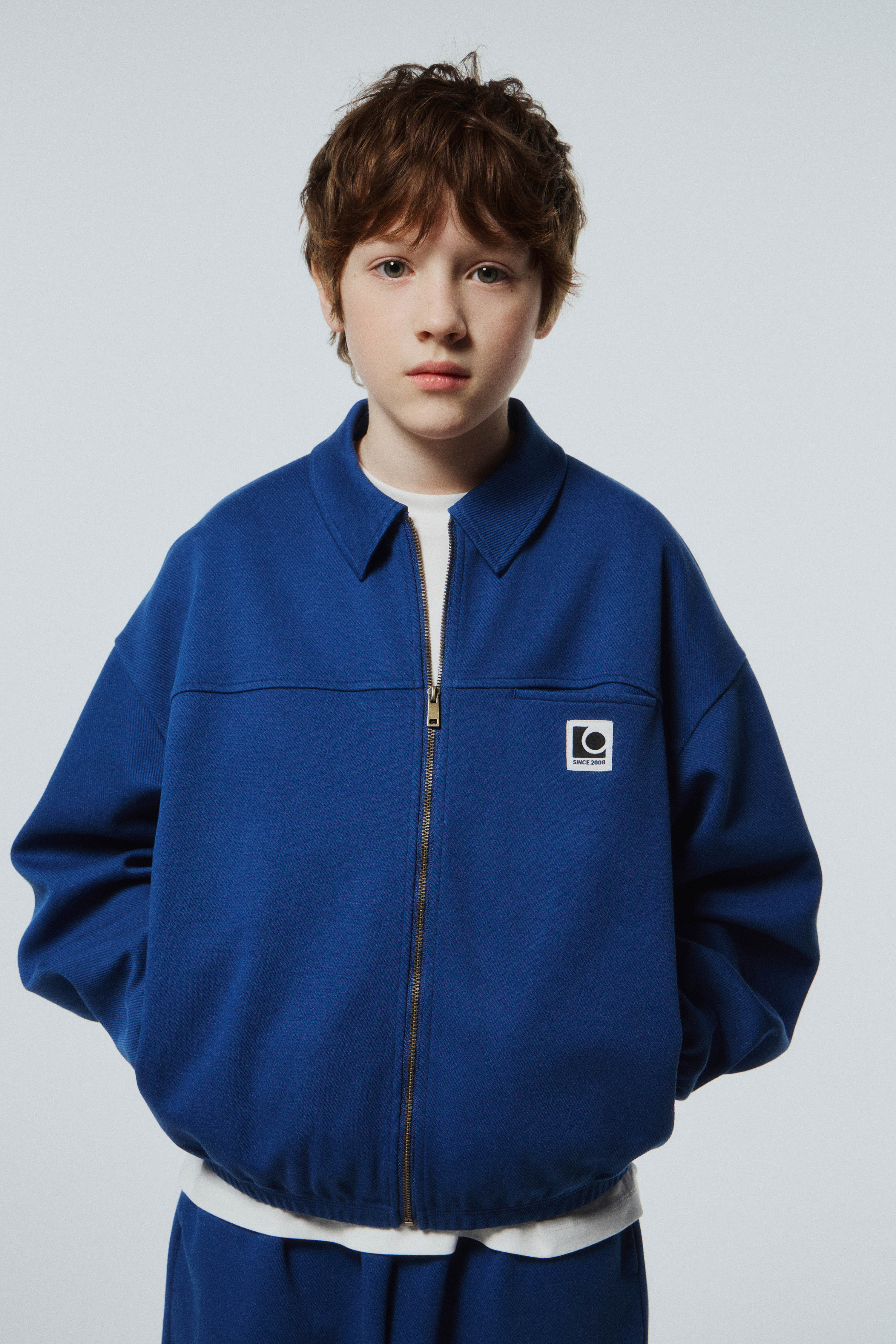 ZIPPED COTTON-BLEND SWEATSHIRT