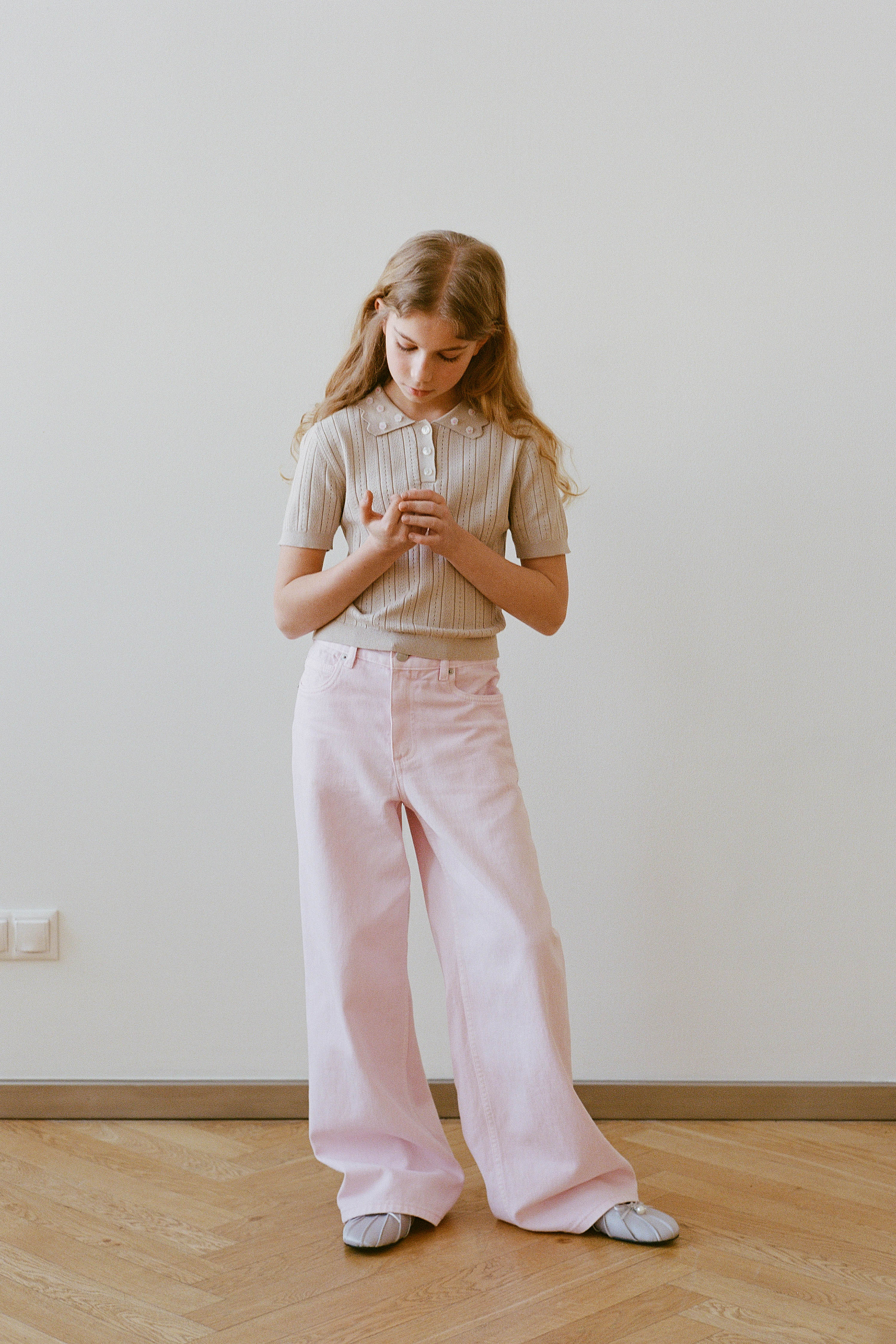 POINTELLE-KNIT VISCOSE POLO - Image 2