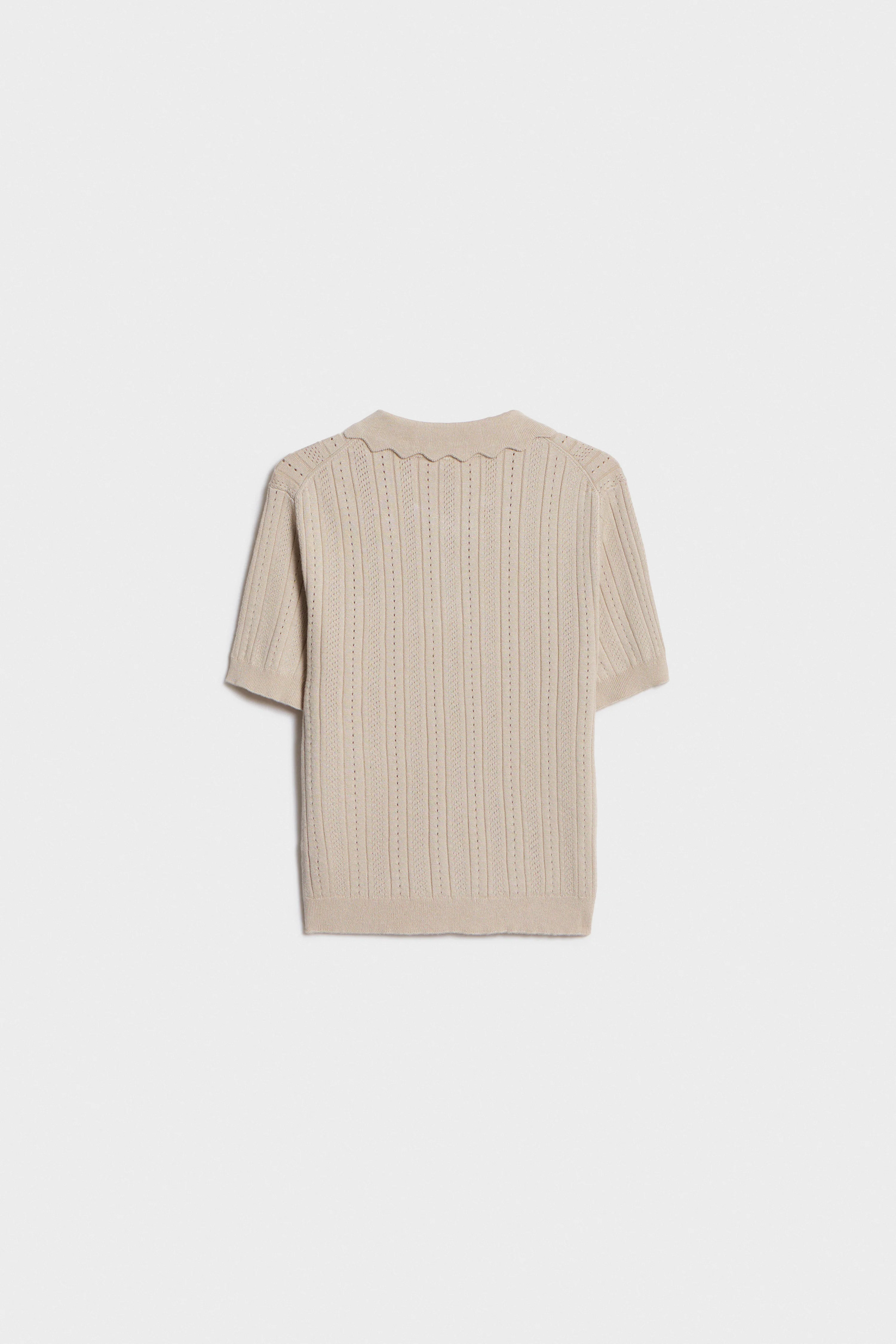 POINTELLE-KNIT VISCOSE POLO - Image 5