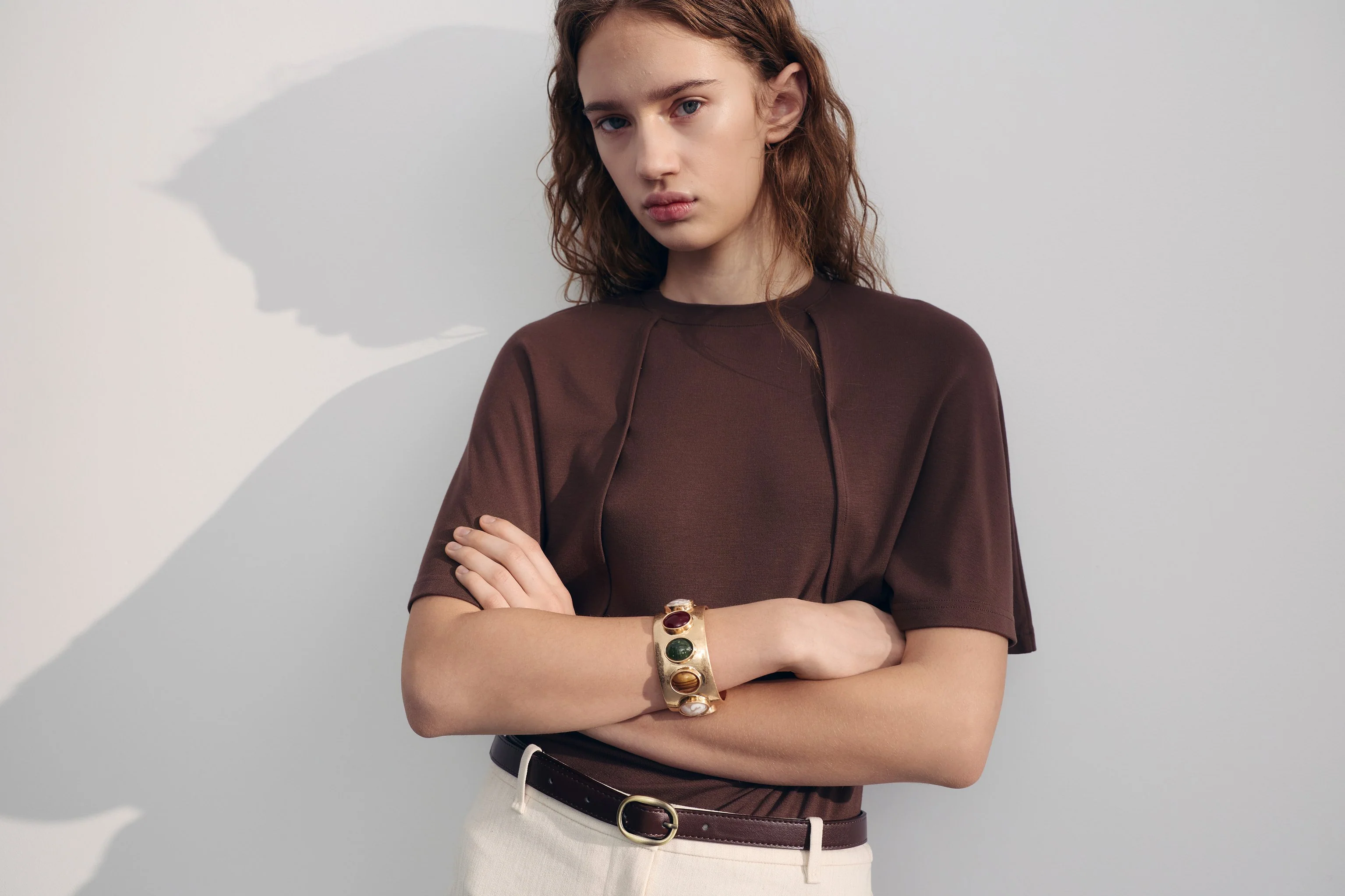 CAPE SLEEVE VISCOSE TOP