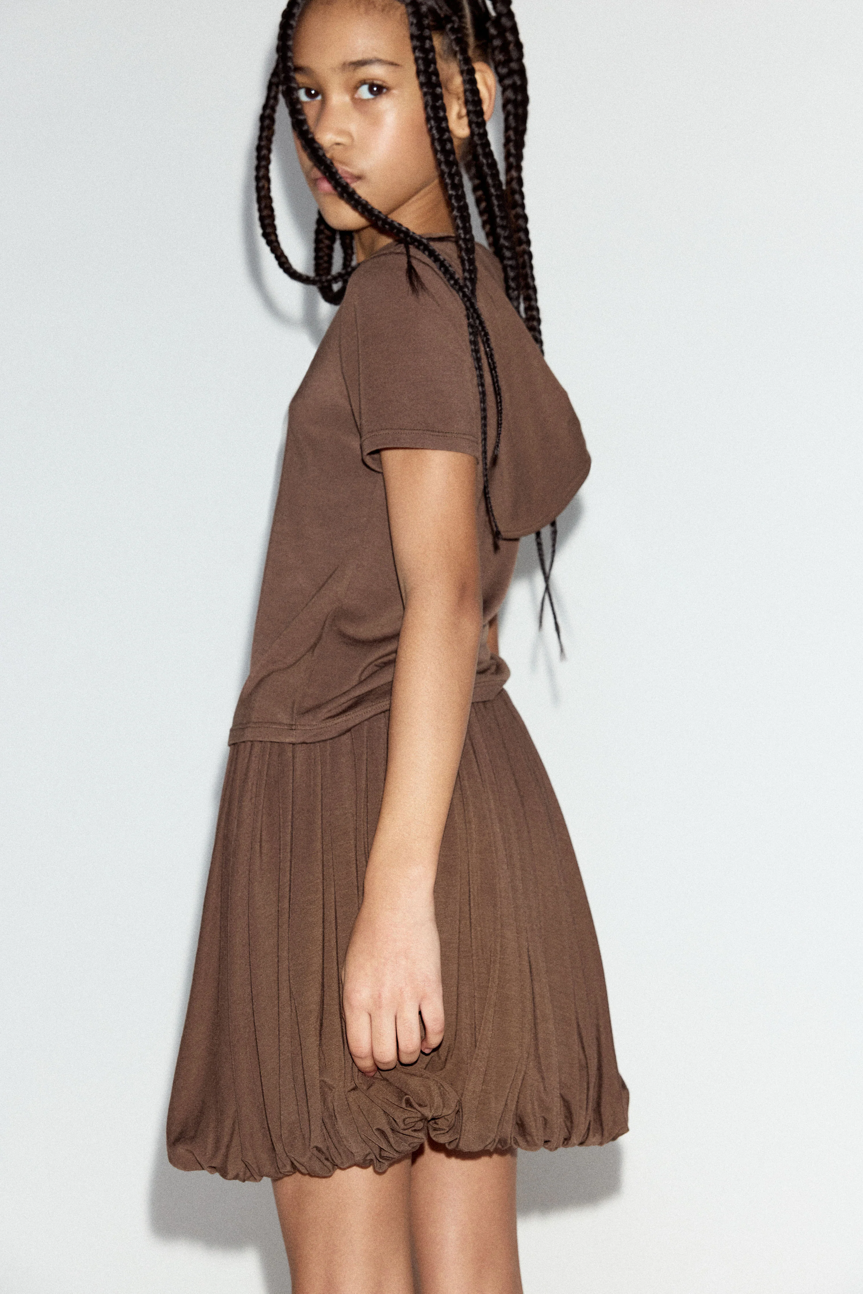 DRAPED LYOCELL SKIRT