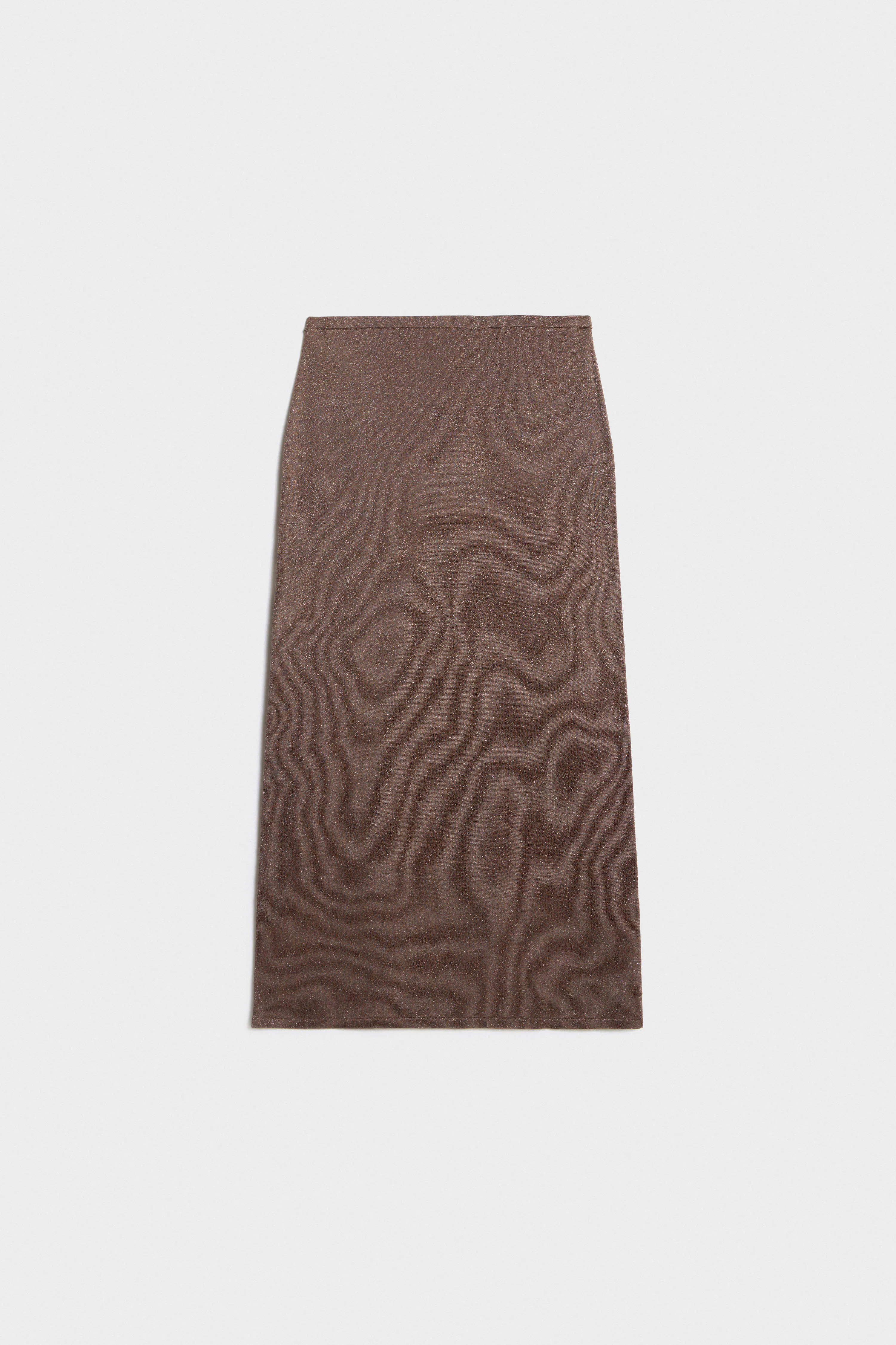 KNITTED LYOCELL METALLIC SKIRT - Image 4