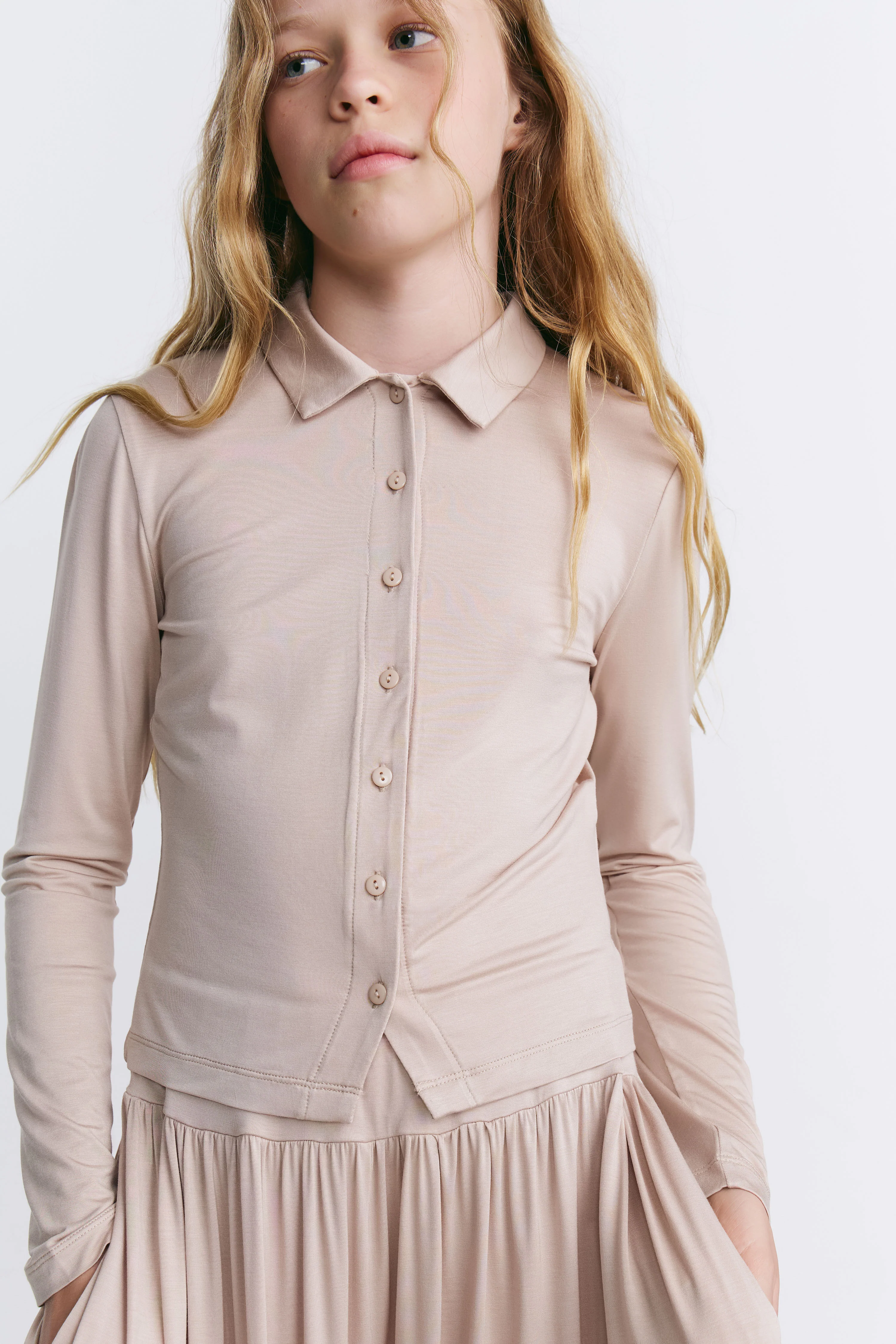 VISCOSE-BLEND JERSEY SHIRT