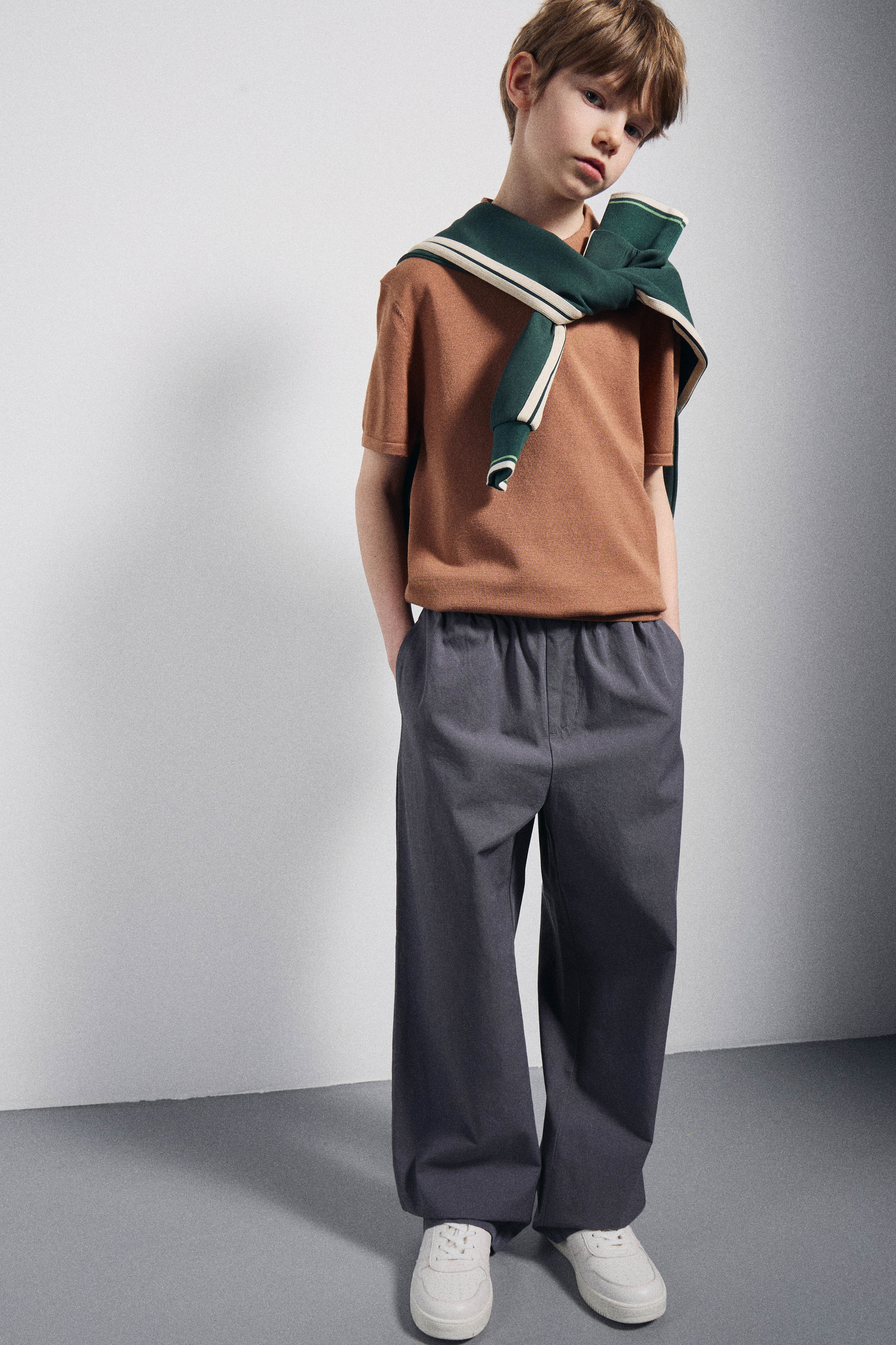 WIDE-LEG COTTON TROUSERS