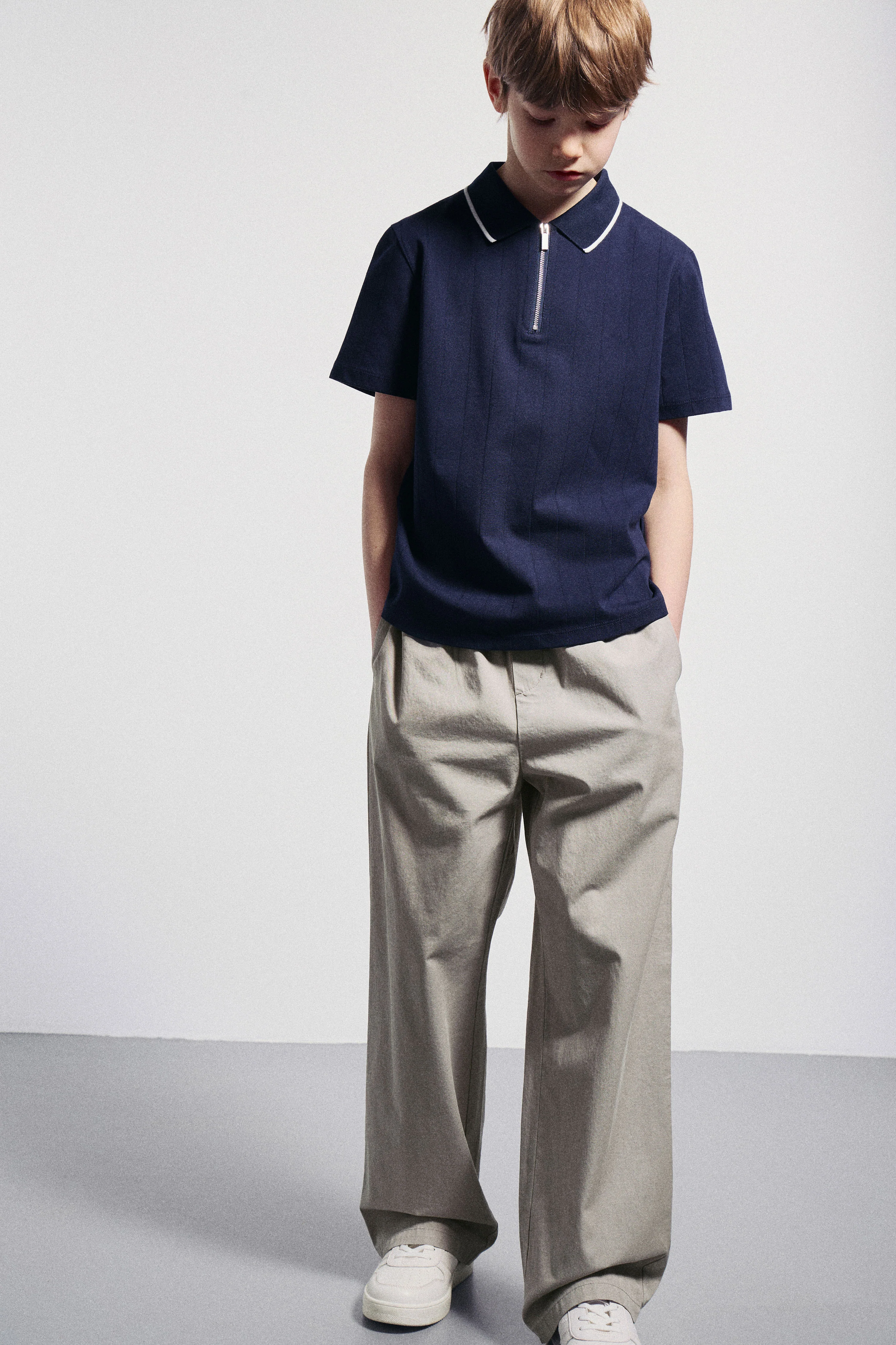 WIDE-LEG COTTON TROUSERS