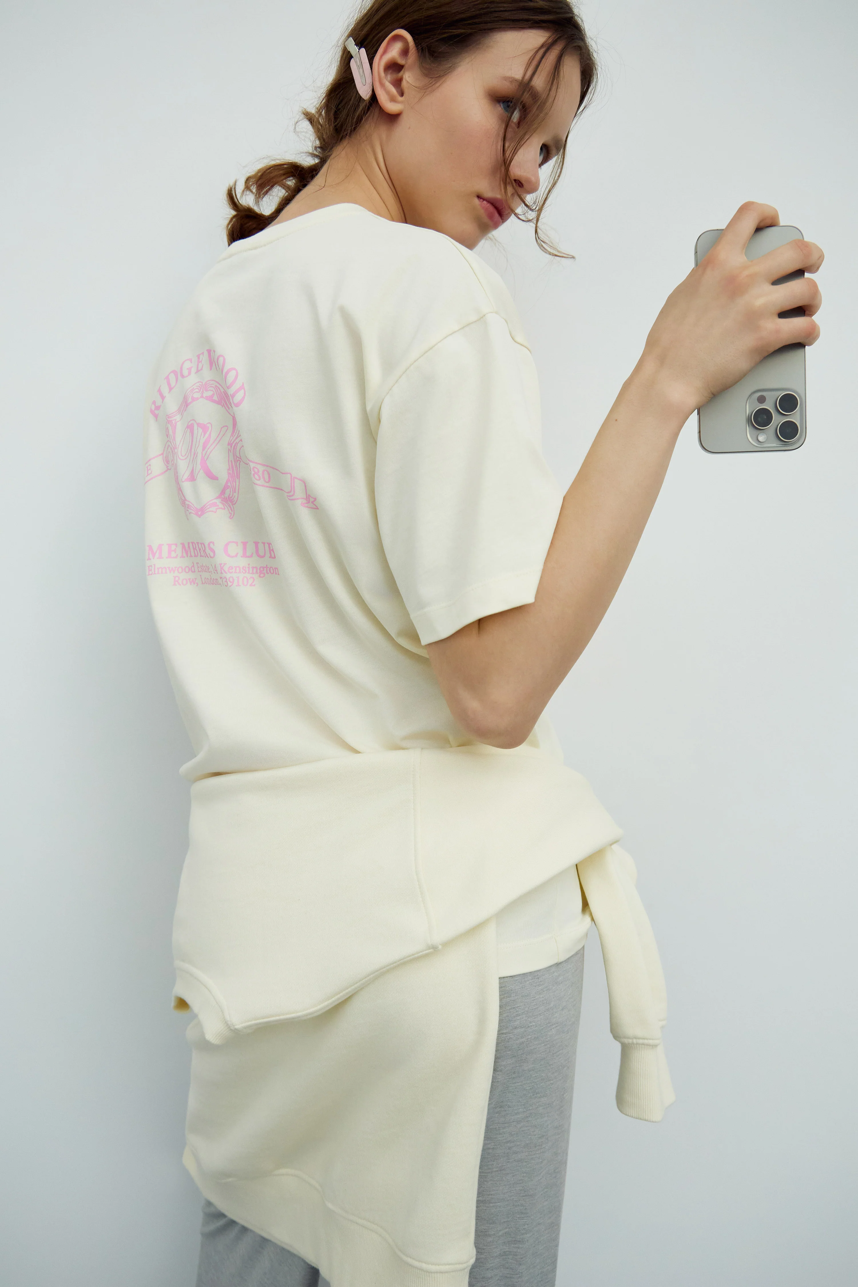 PRINT-MOTIF COTTON T-SHIRT
