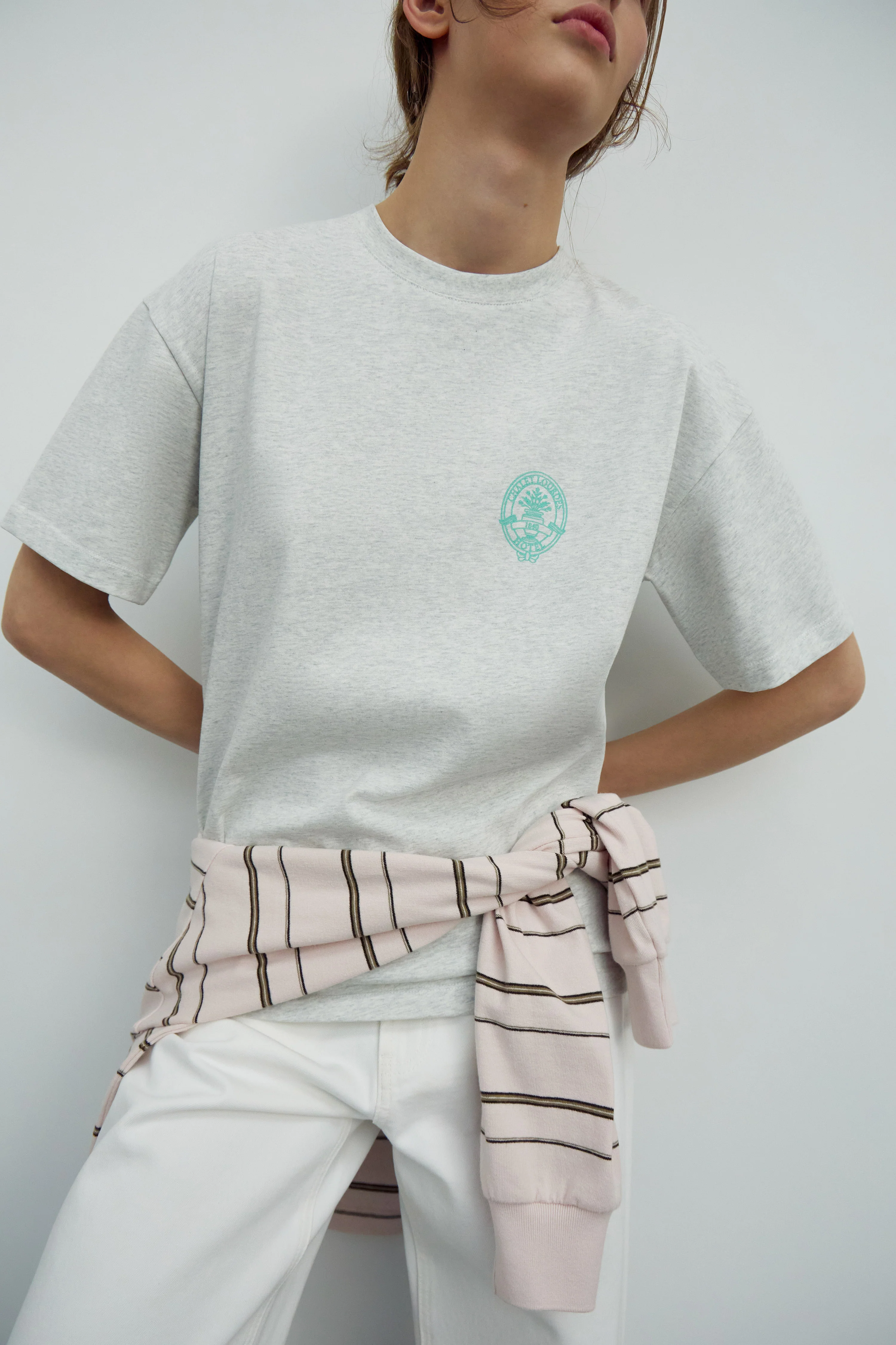 PRINT-MOTIF COTTON T-SHIRT