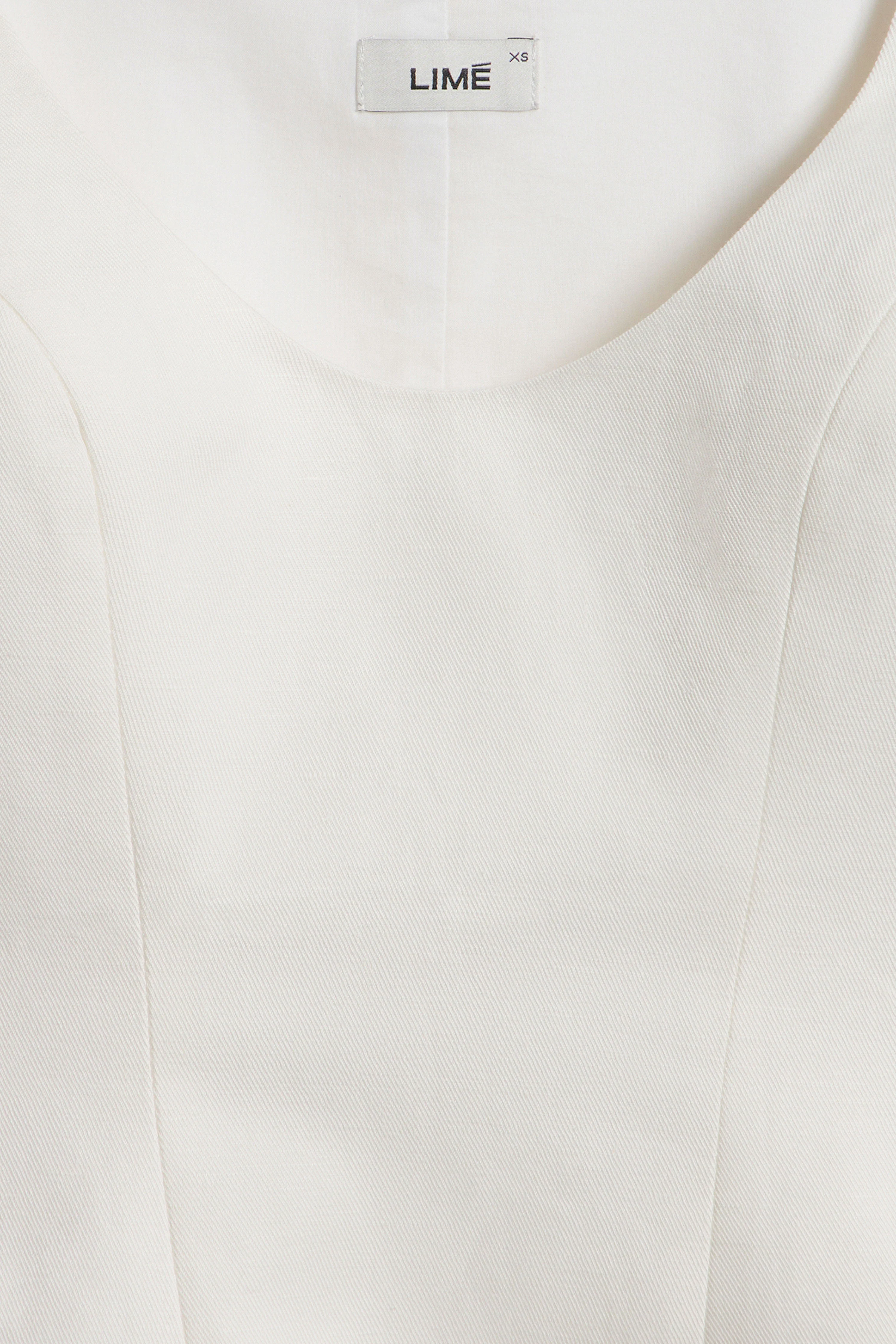 FITTED COTTON-LINEN TOP - Image 6