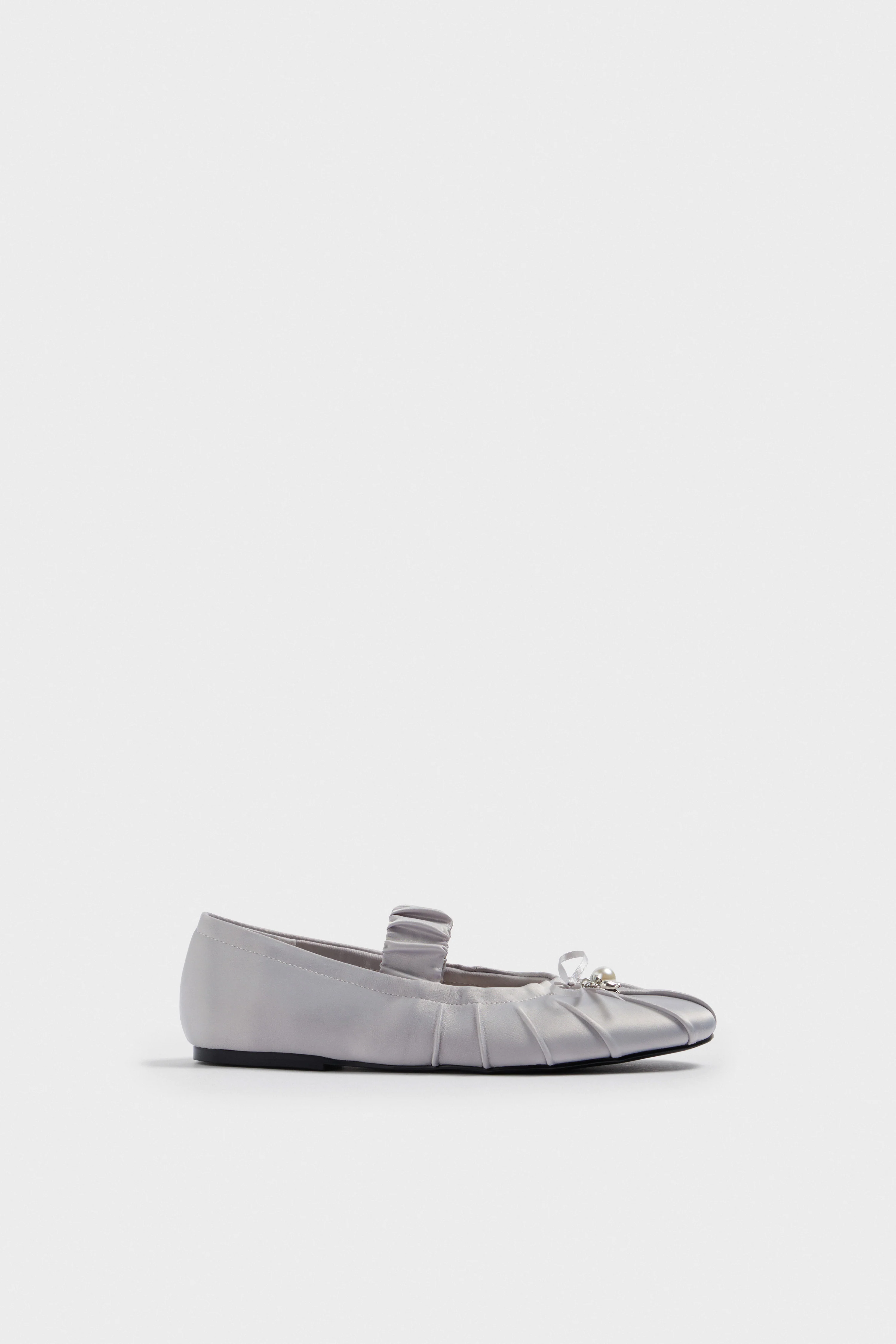 SATIN BALLET FLATS - Image 3