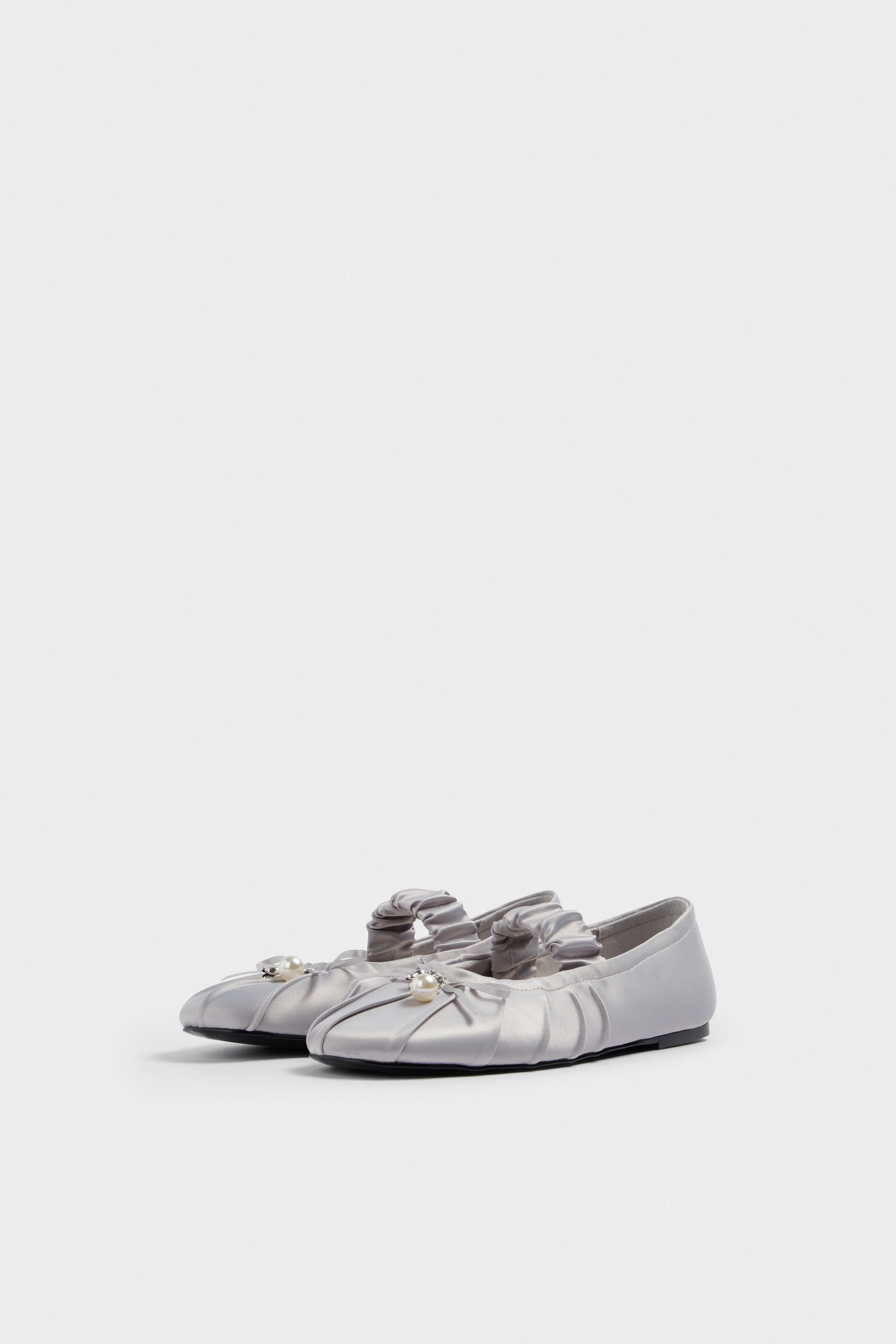 SATIN BALLET FLATS - Image 4