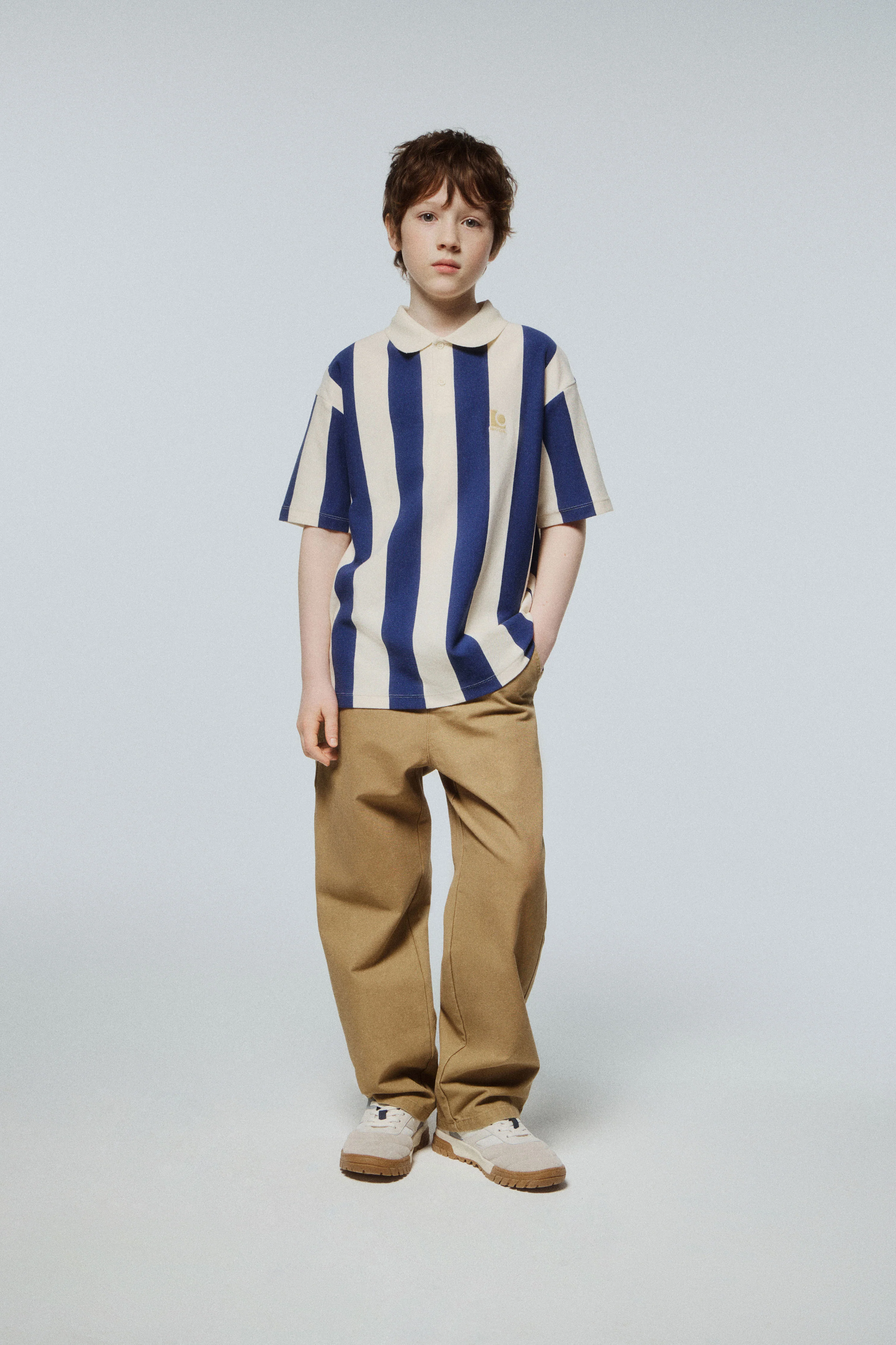 STRIPED POLO SHIRT WITH EMBROIDERY - Image 4