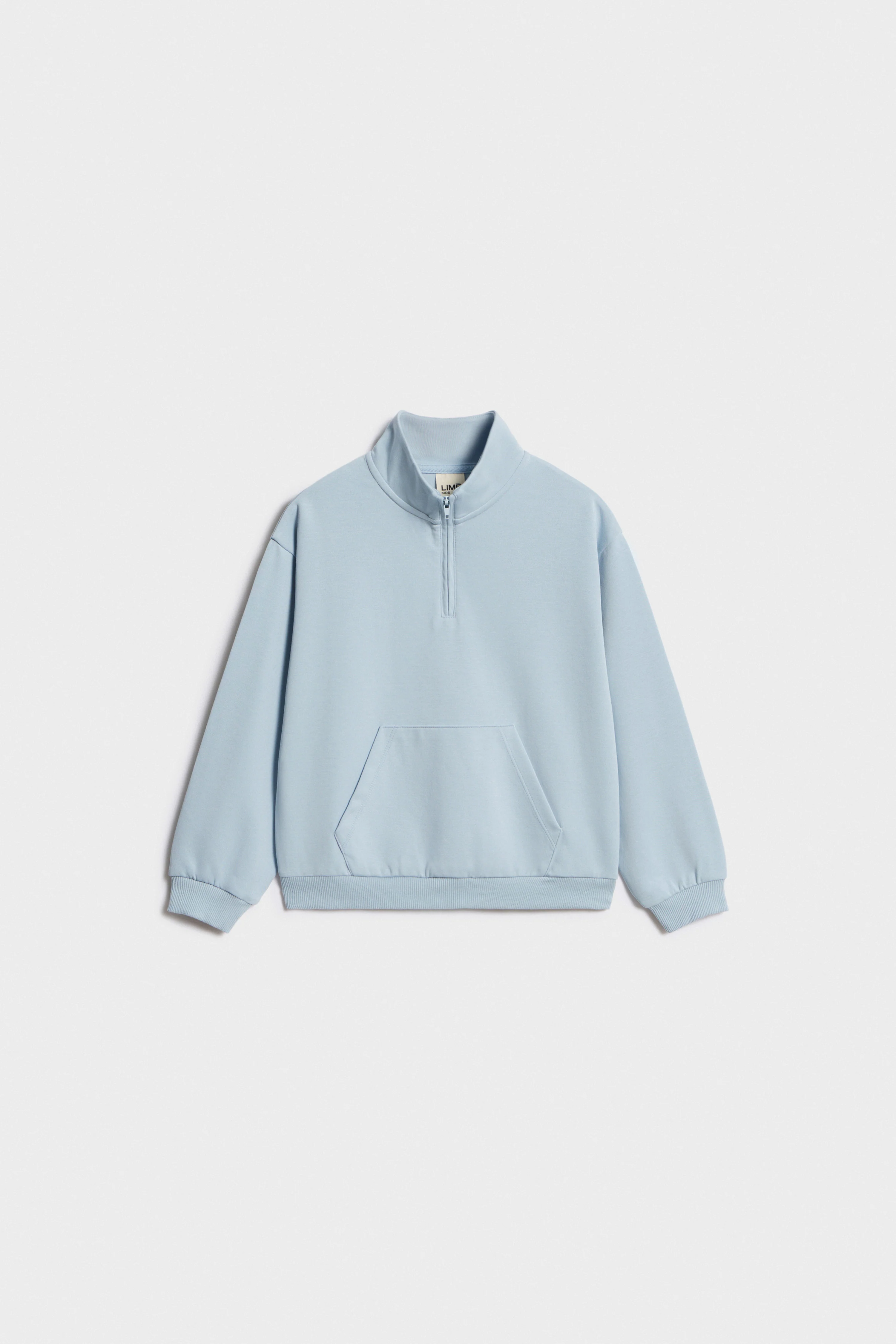 ZIP-TOP INTERLOCK SWEATSHIRT