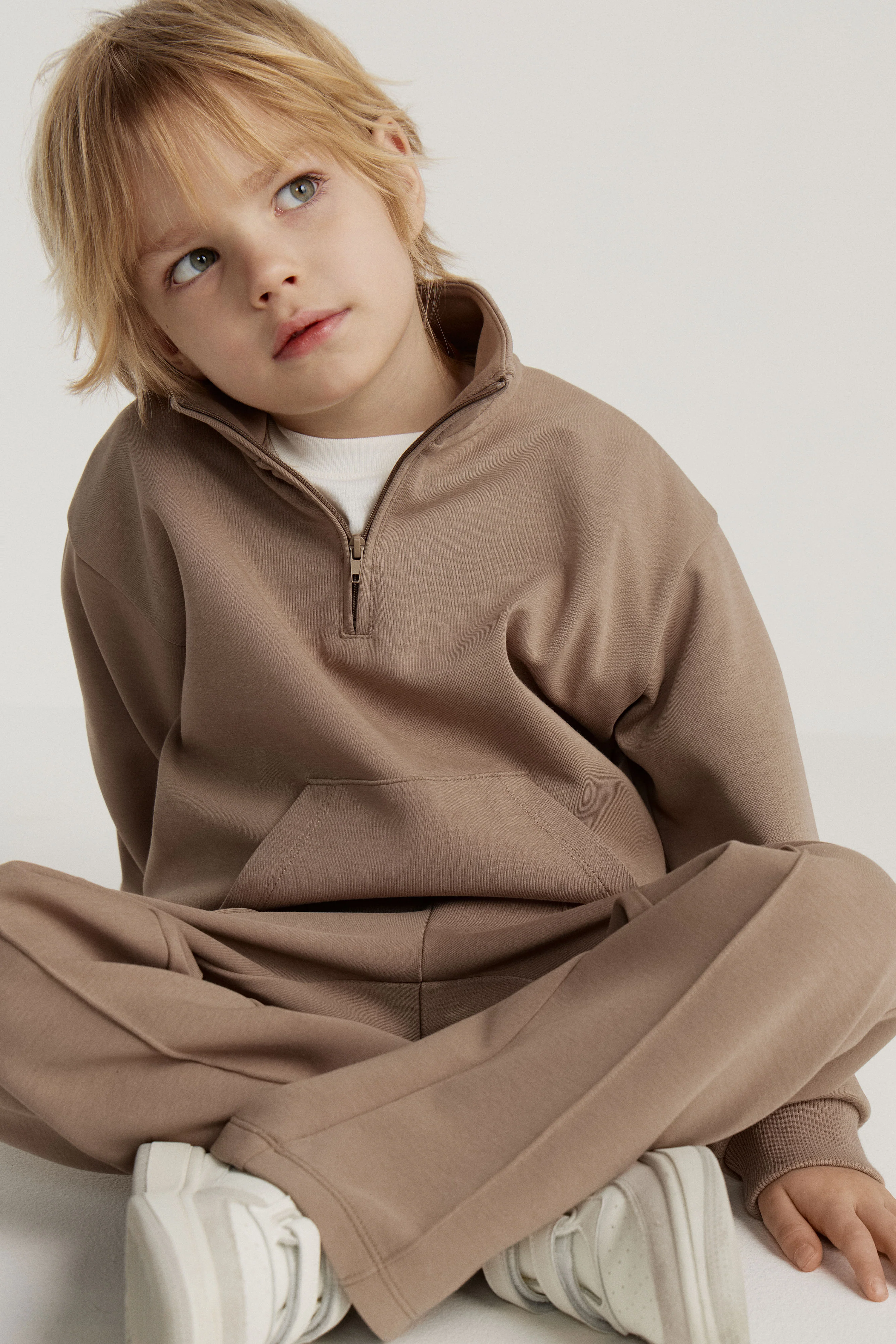 ZIP-TOP INTERLOCK SWEATSHIRT - Image 4