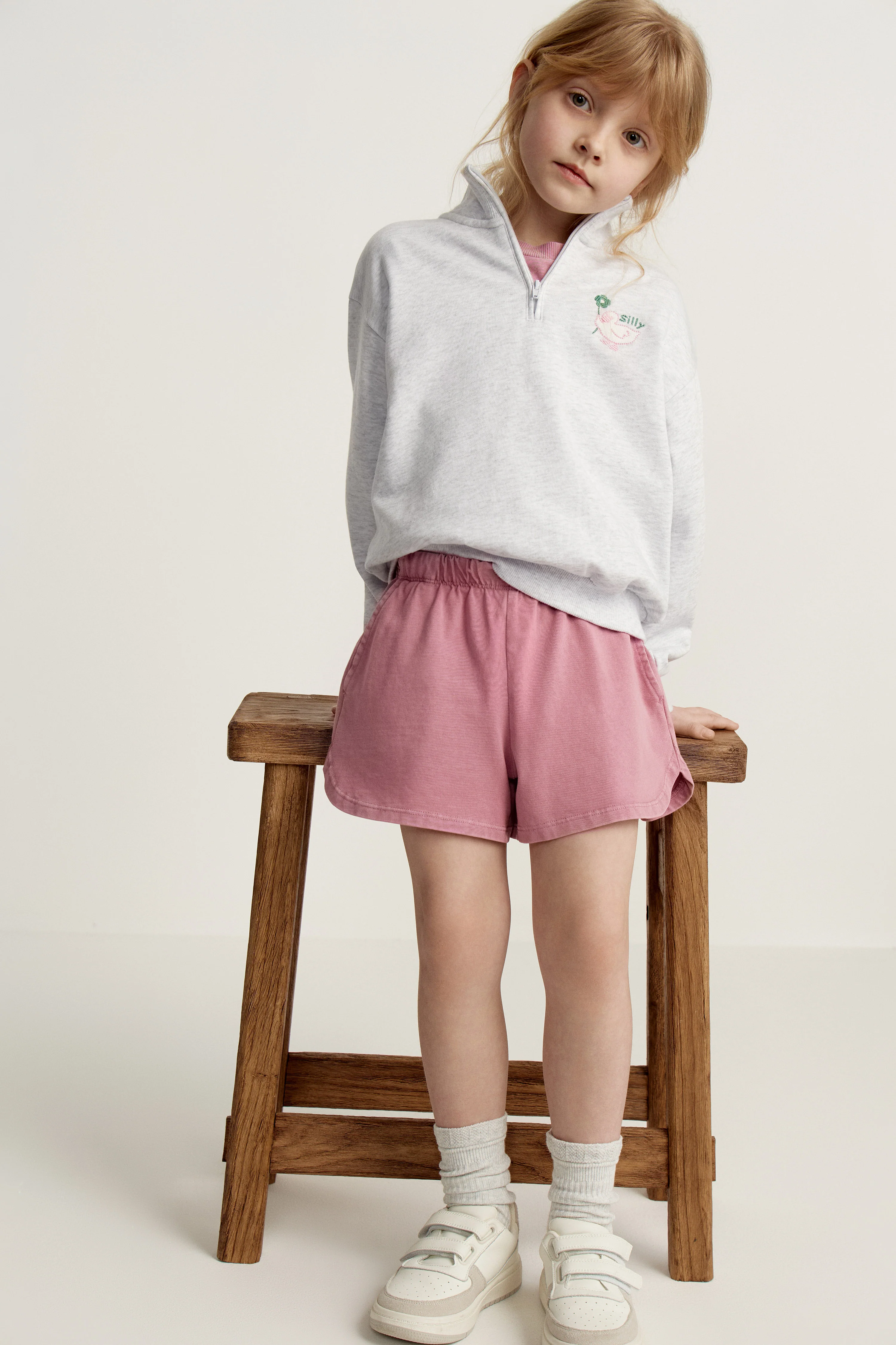 WIDE-LEG COTTON SHORTS