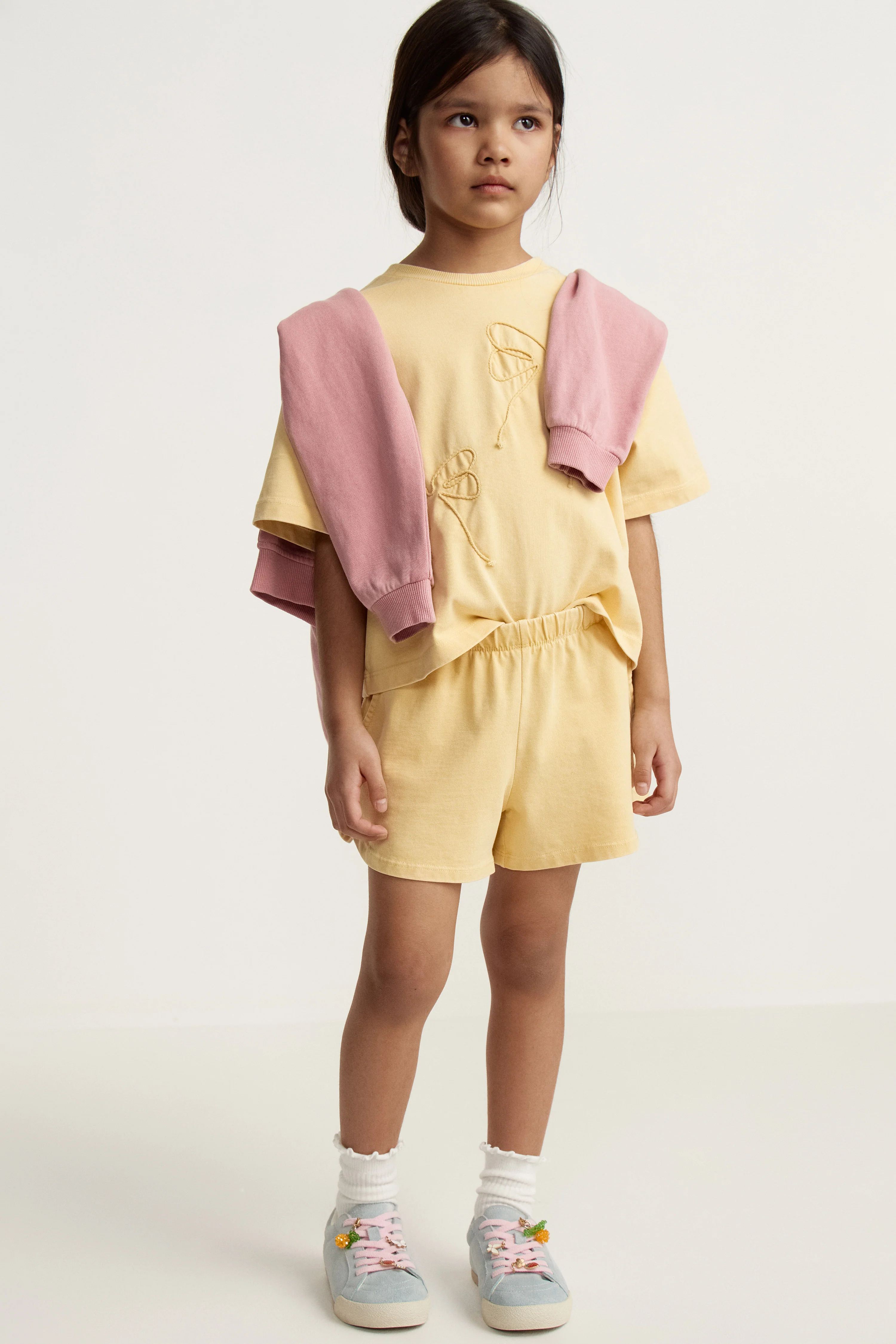 WIDE-LEG COTTON SHORTS