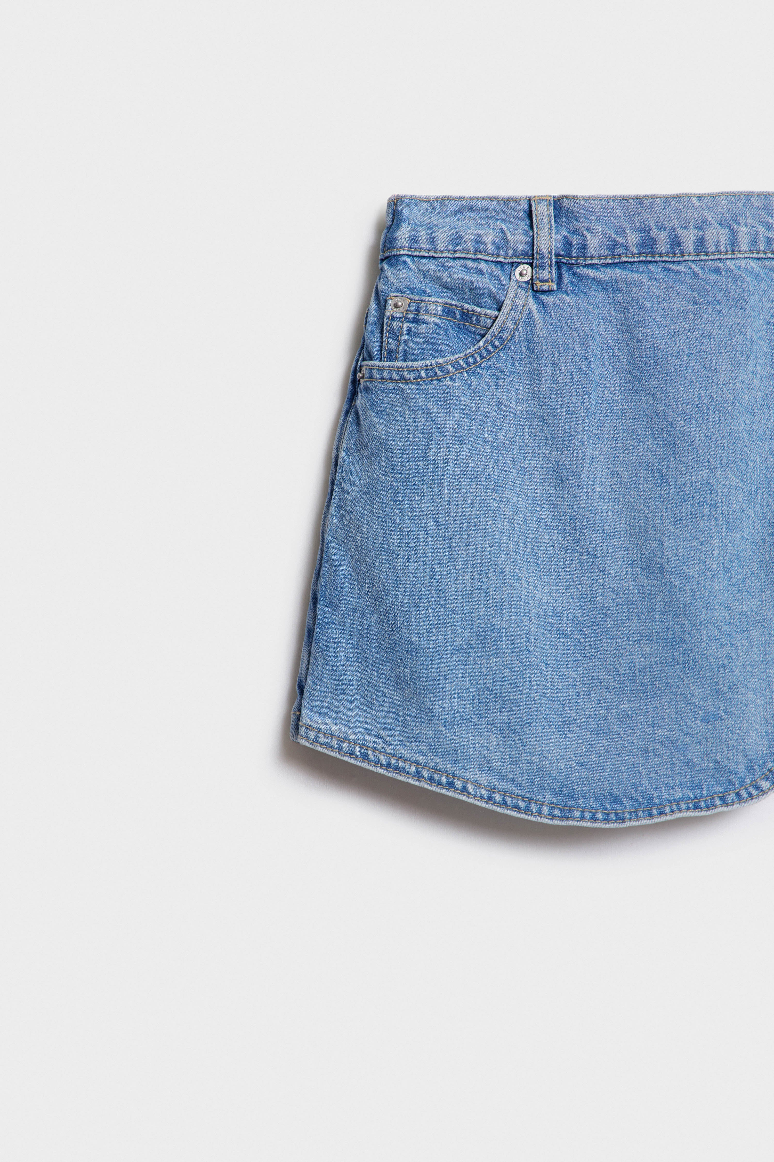 WRAPOVER DENIM SKORT - Image 6