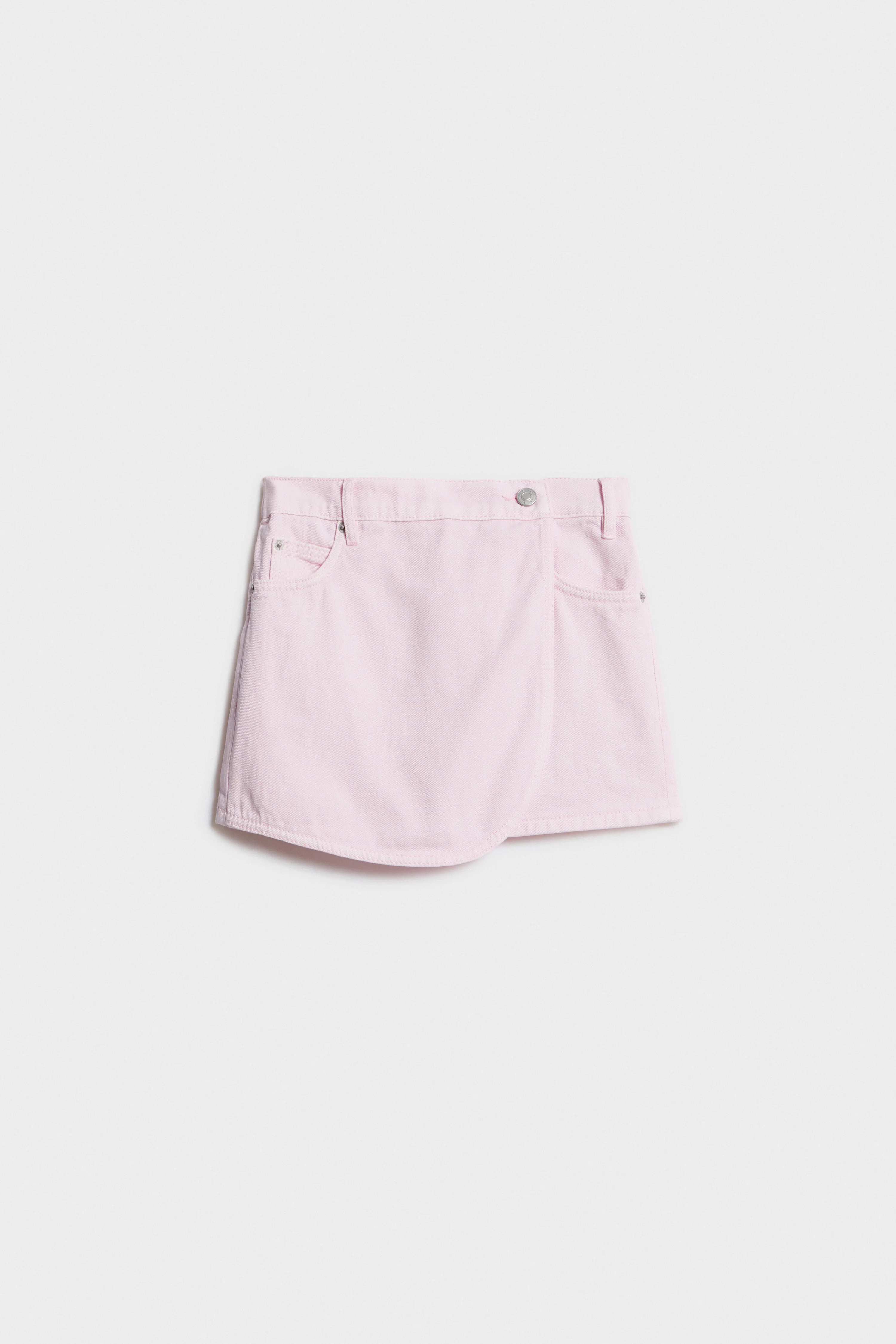 WRAPOVER DENIM SKORT - Image 4