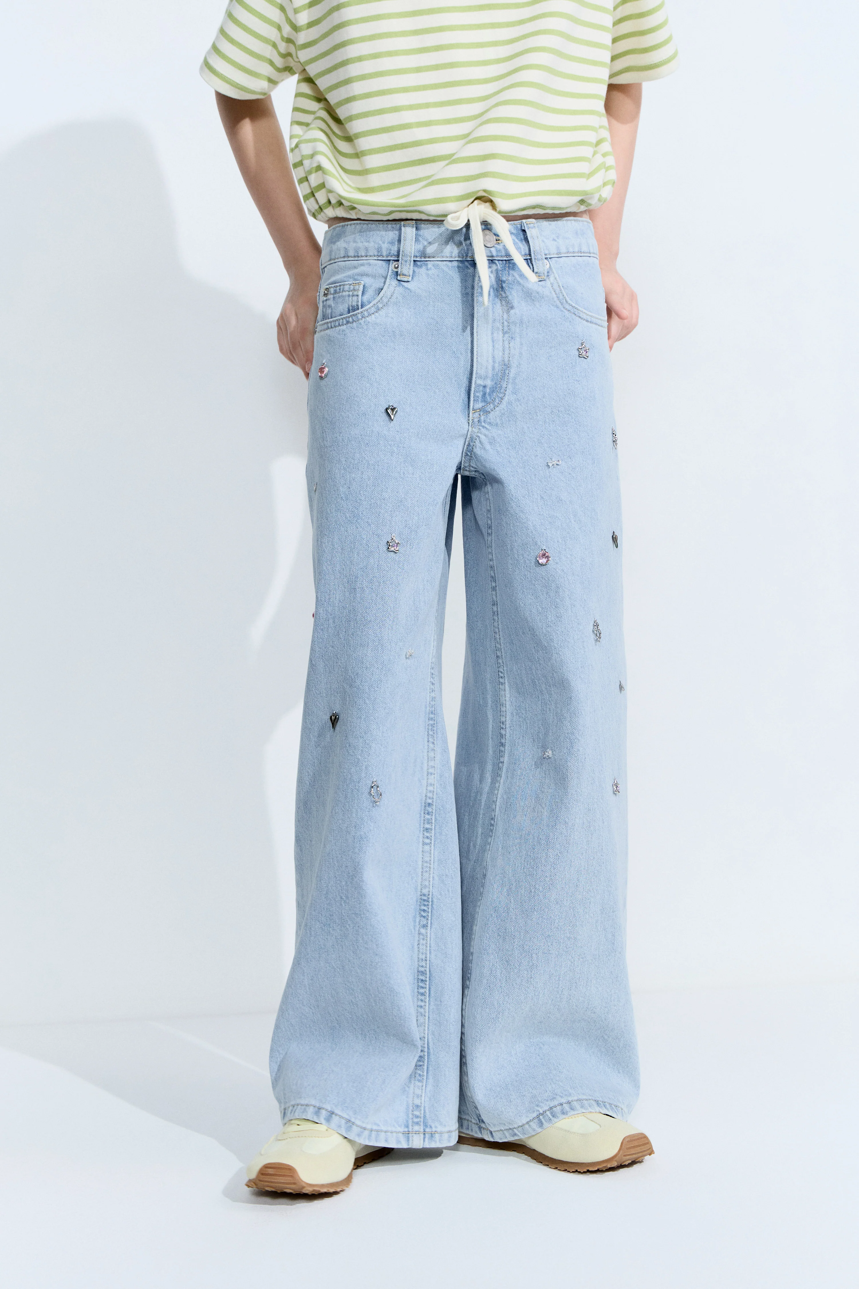 EMBELLISHED WIDE LEG JEANS - Image 2