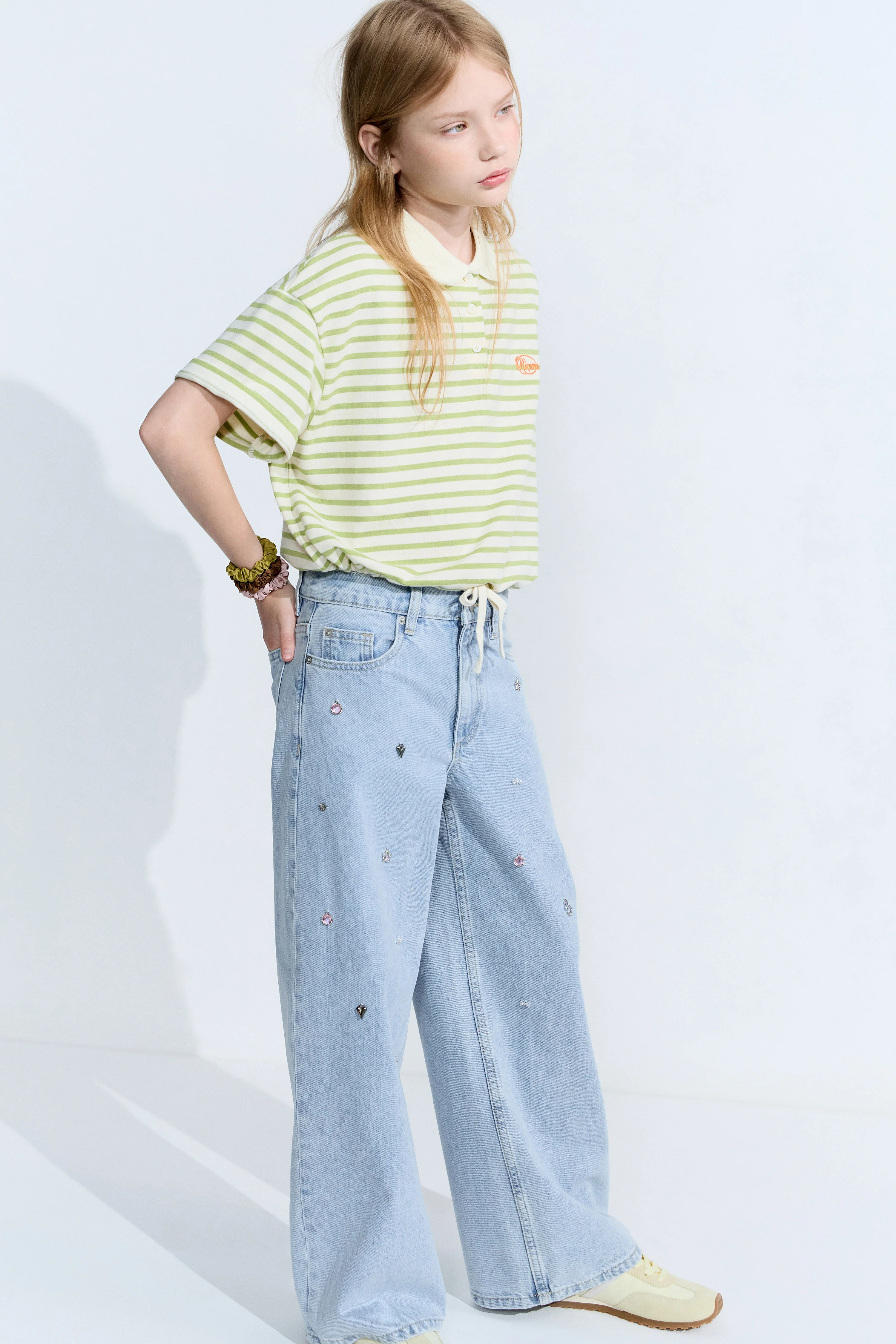 EMBELLISHED WIDE LEG JEANS - Image 3