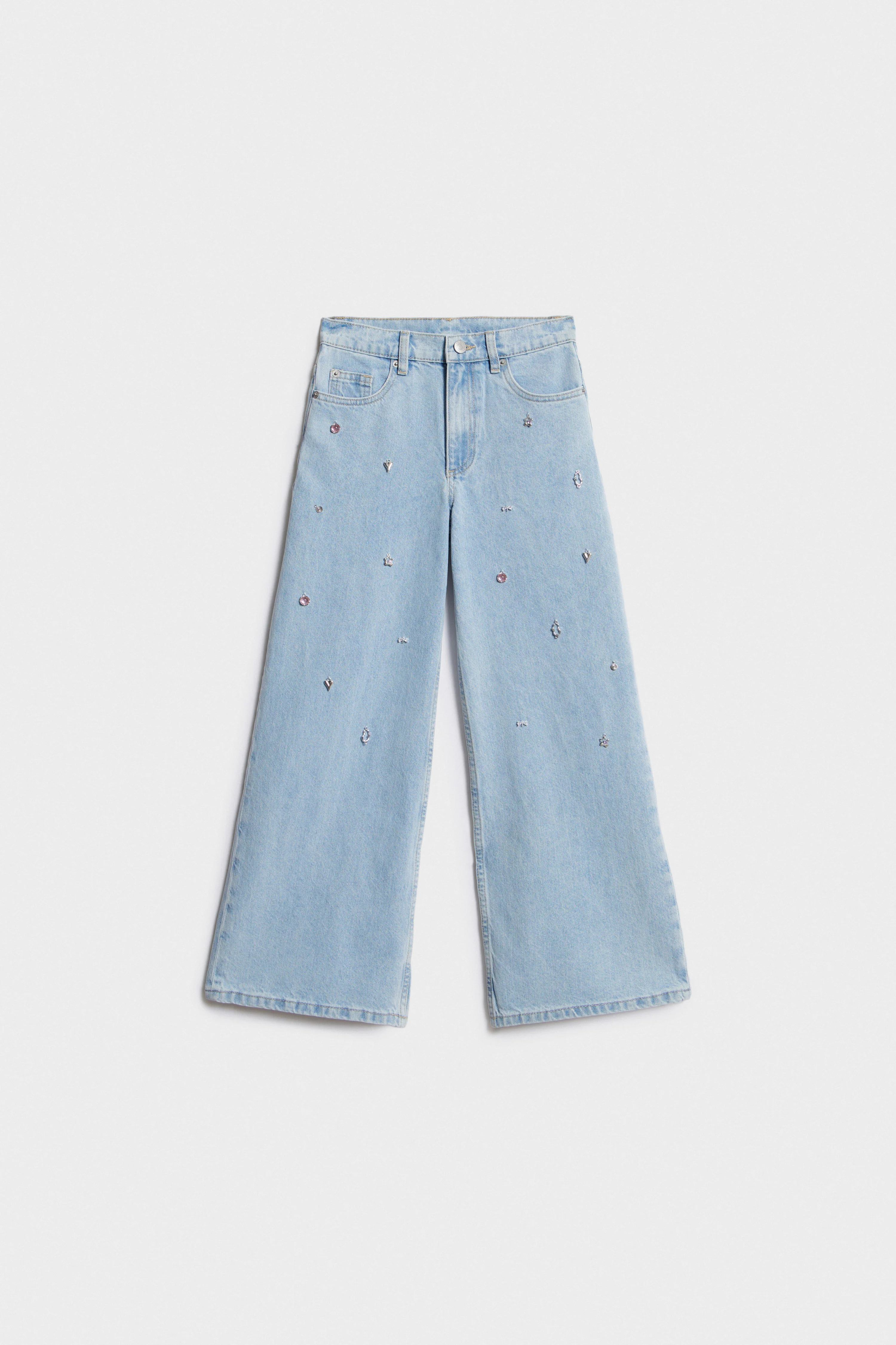 EMBELLISHED WIDE LEG JEANS - Image 6