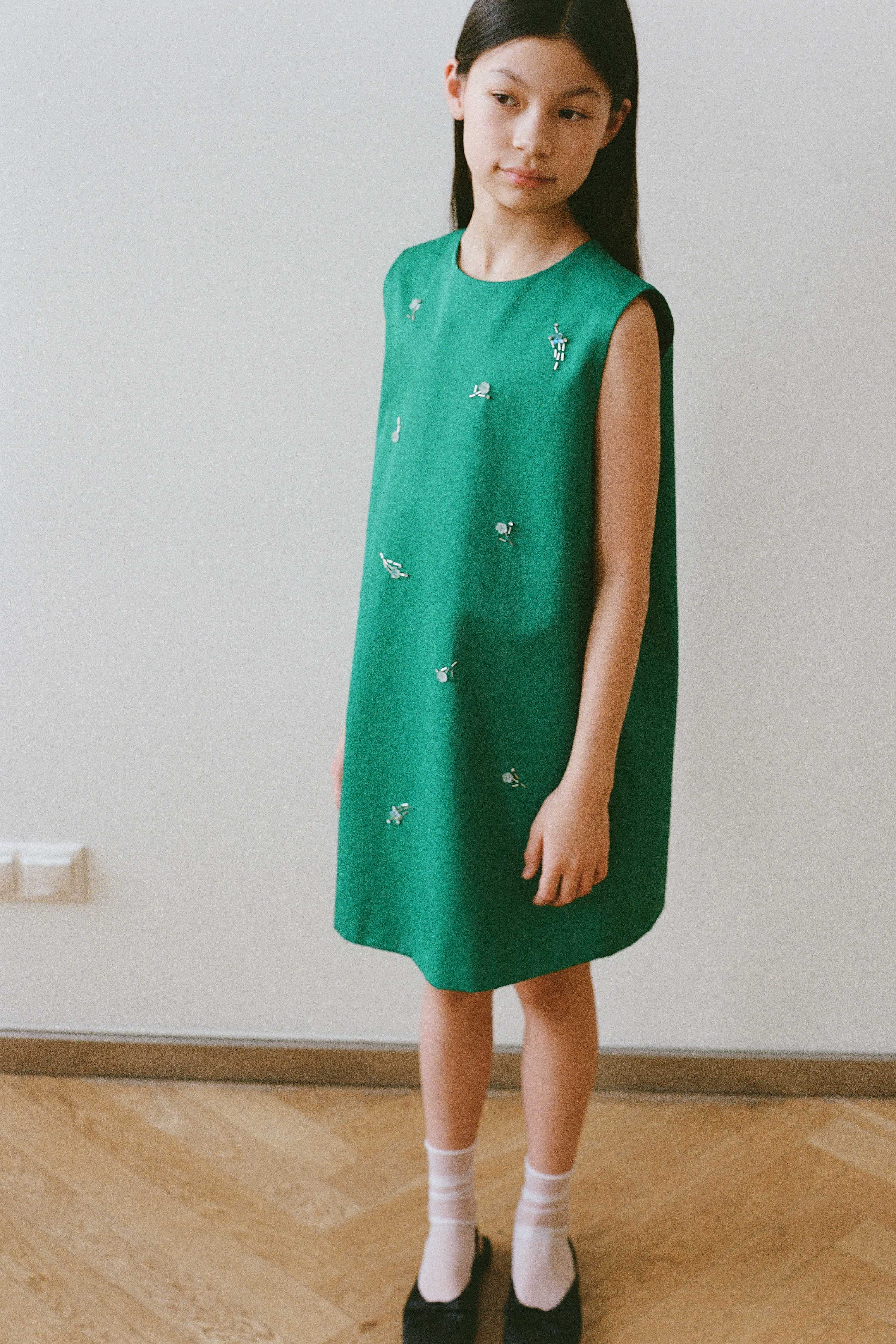 EMBROIDERY-DETAIL COTTON DRESS - Image 2