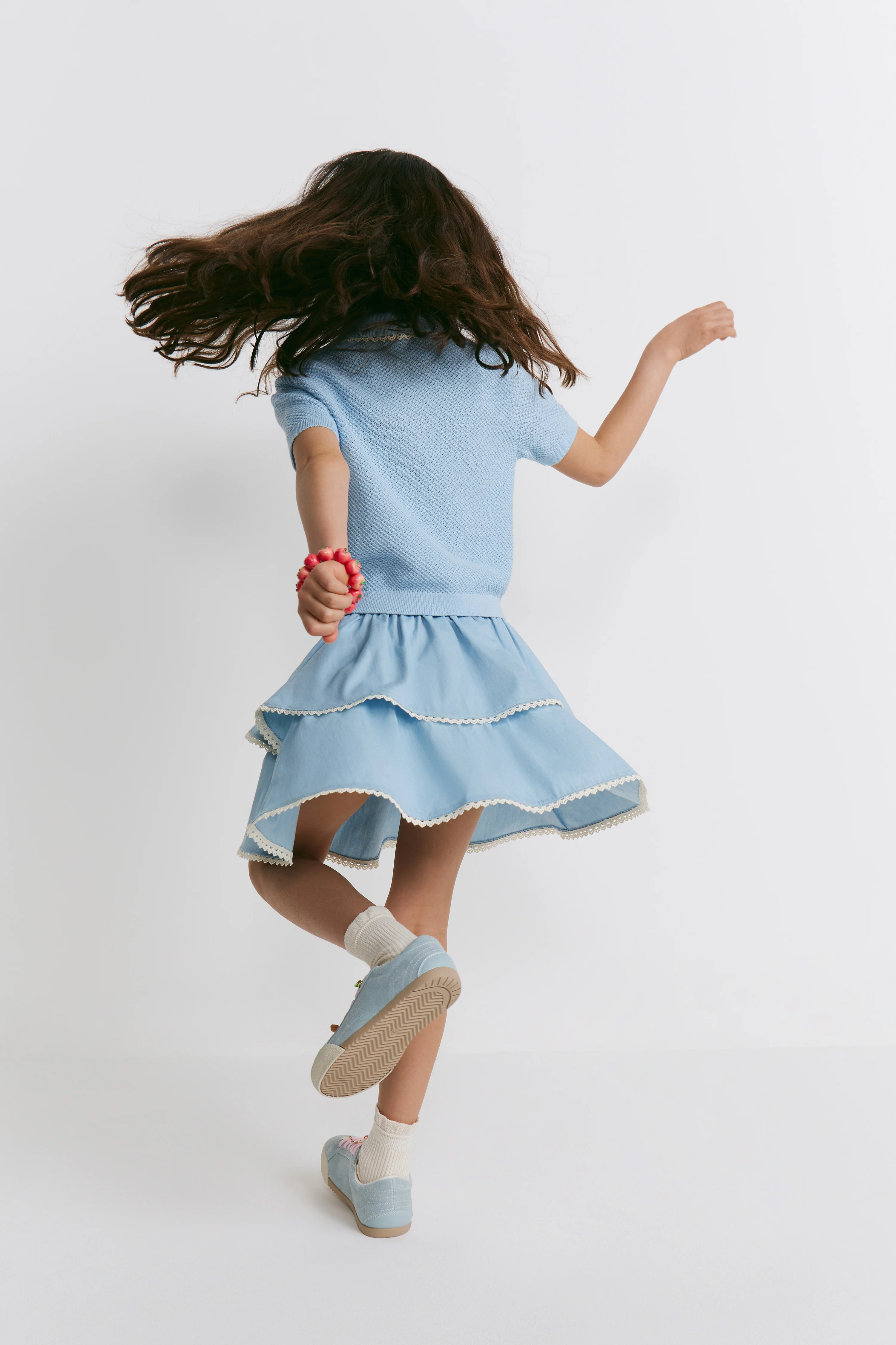 TIERED COTTON SKIRT