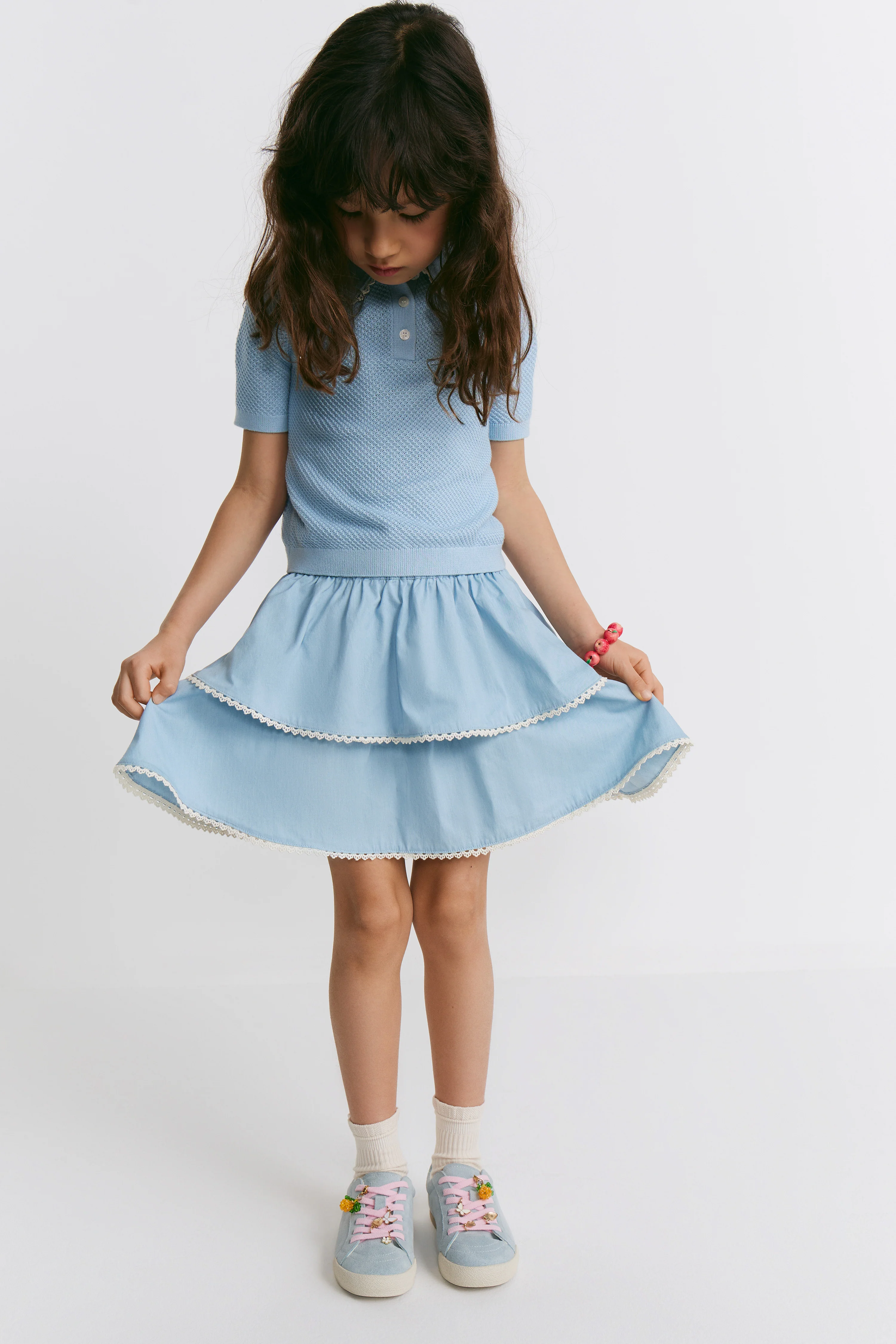 TIERED COTTON SKIRT - Image 3