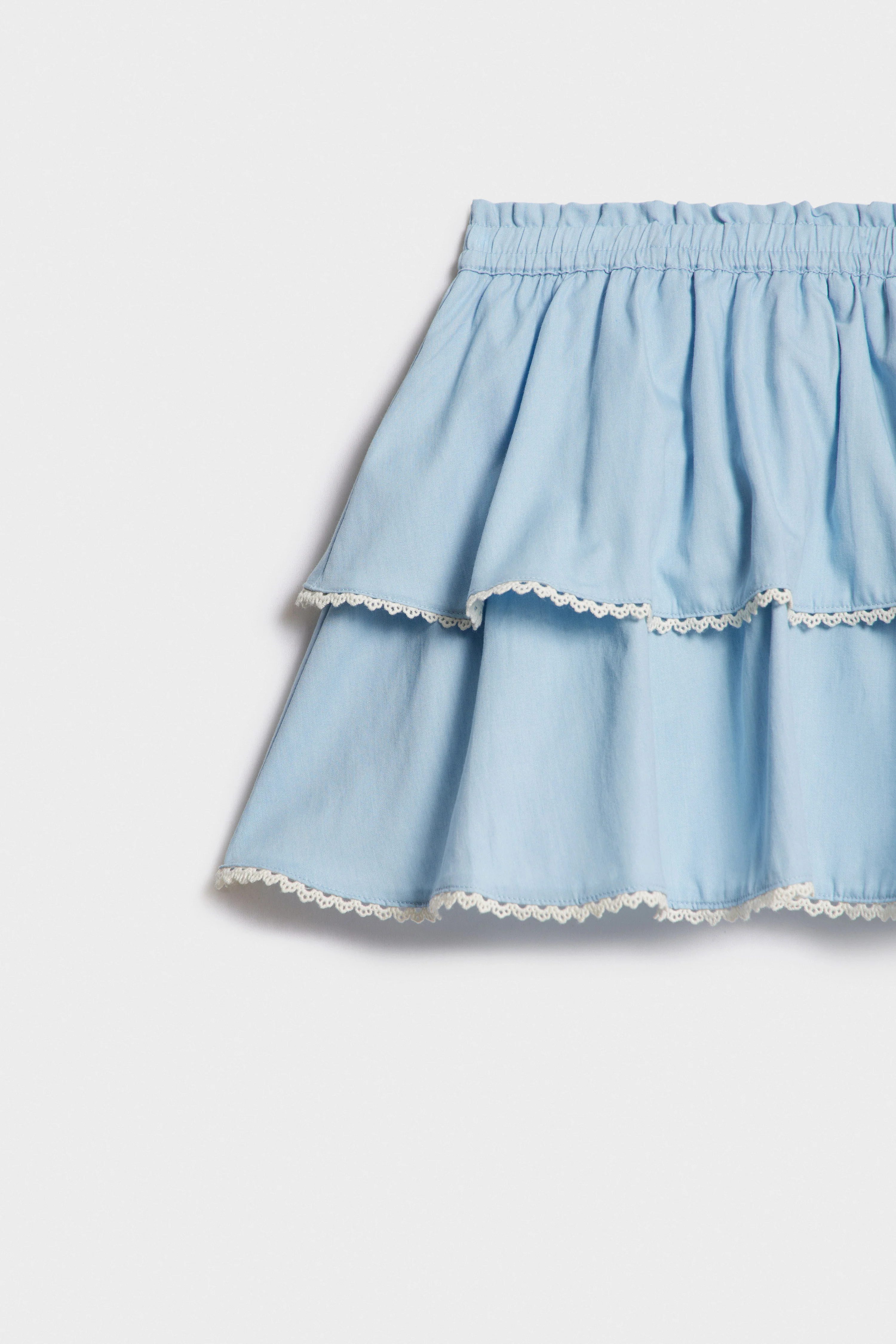 TIERED COTTON SKIRT - Image 6