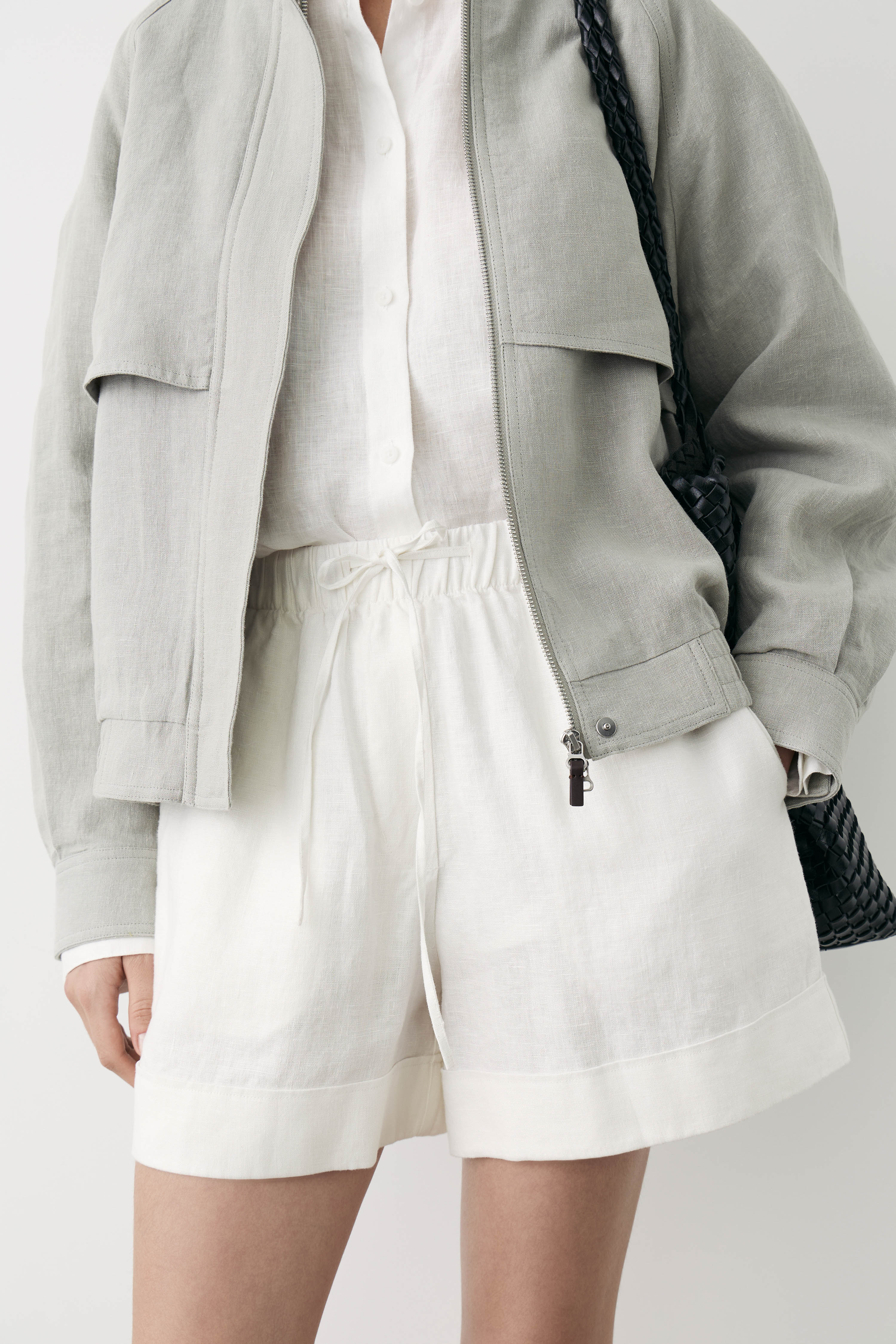 LINEN BOMBER JACKET - Image 4