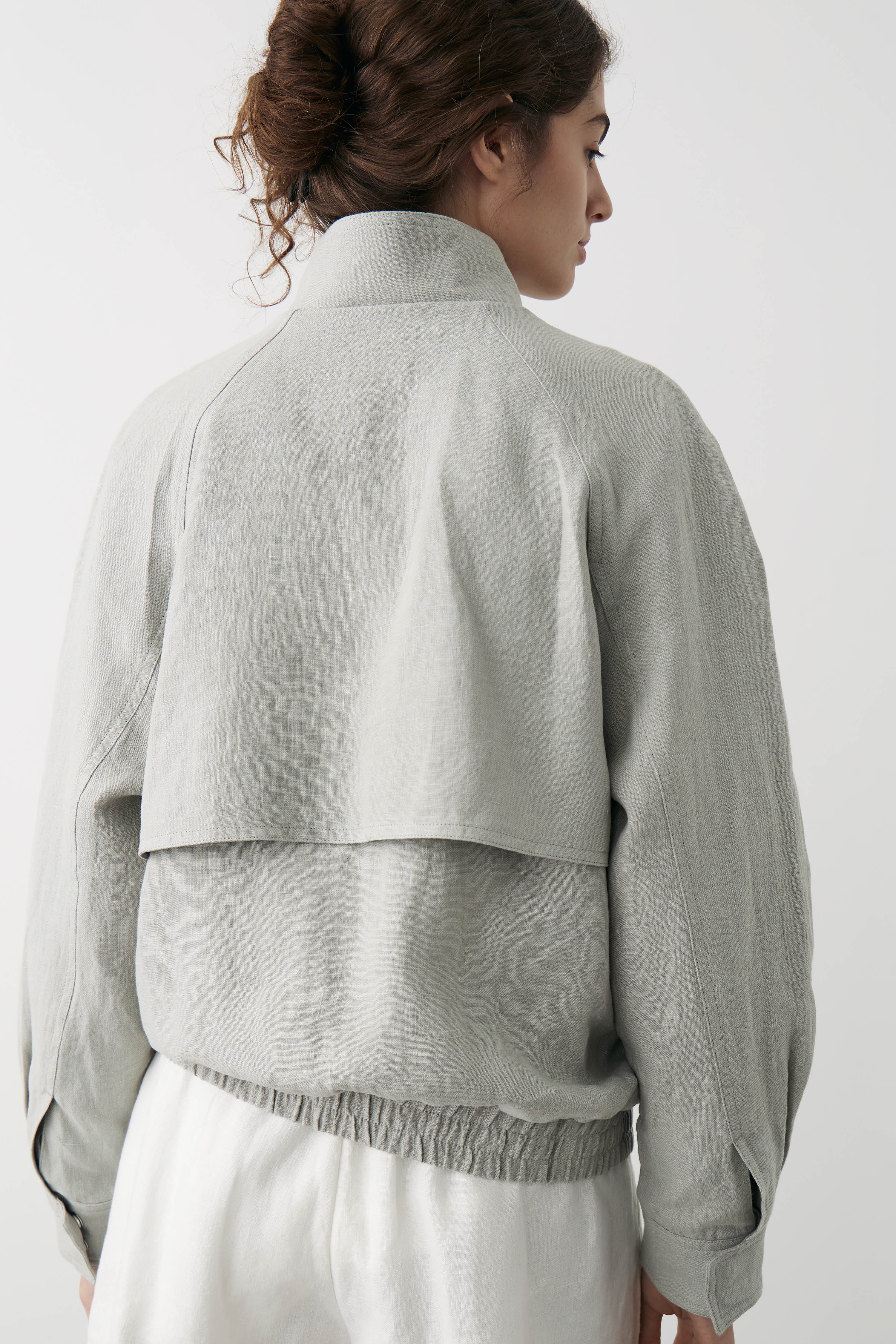 LINEN BOMBER JACKET - Image 5