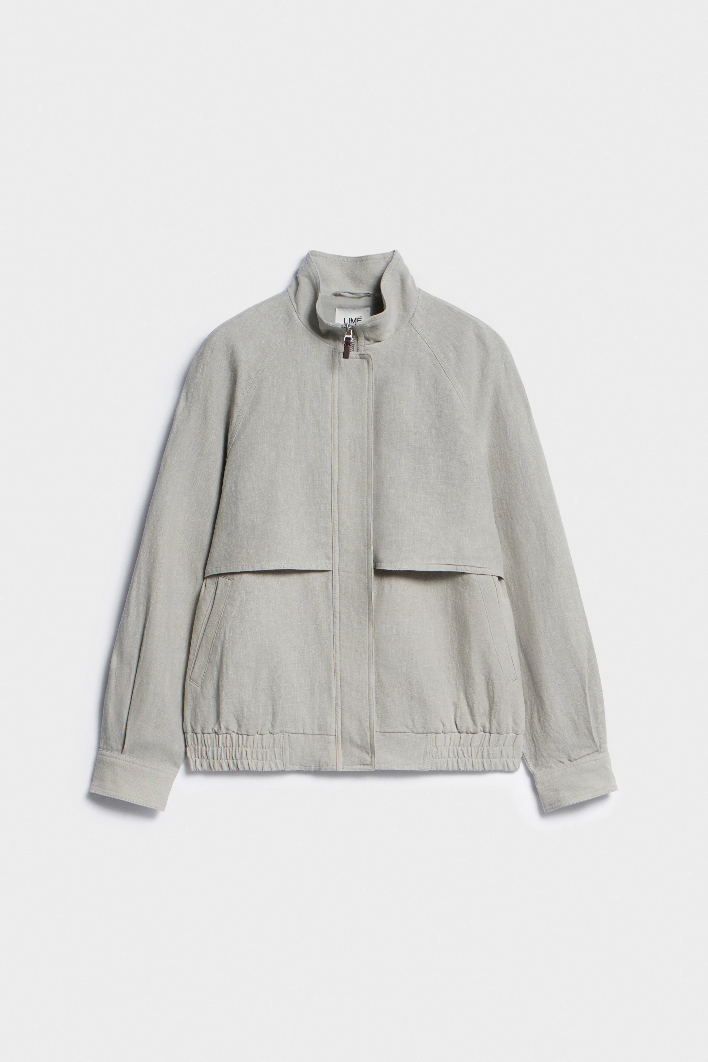 LINEN BOMBER JACKET - Image 6