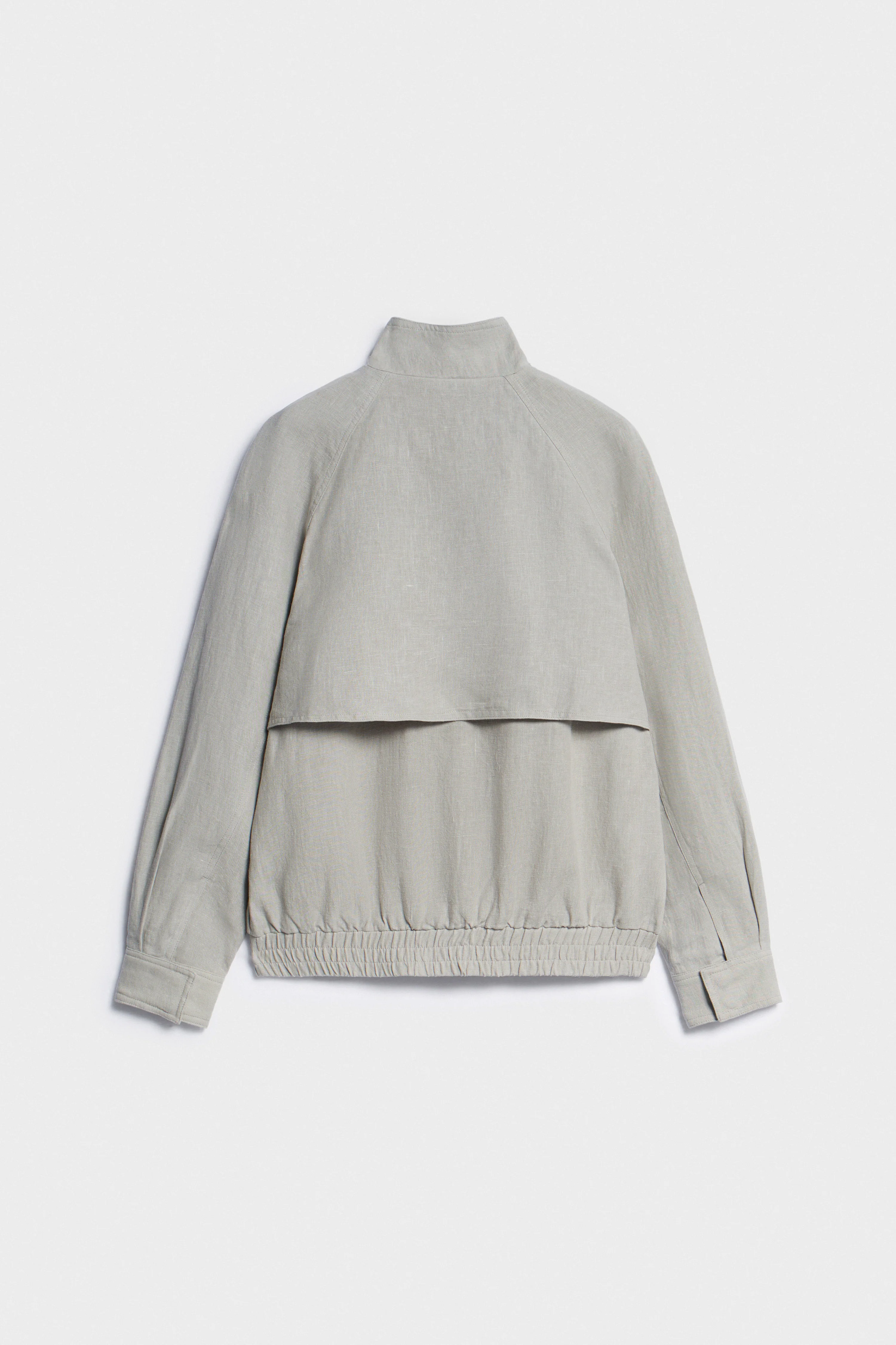LINEN BOMBER JACKET - Image 7